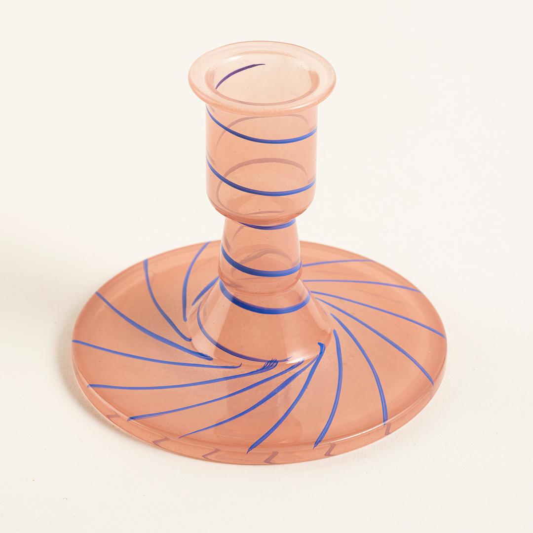 Aravalı Cam Şamdan 9.5x9.5x9 Cm Renkli