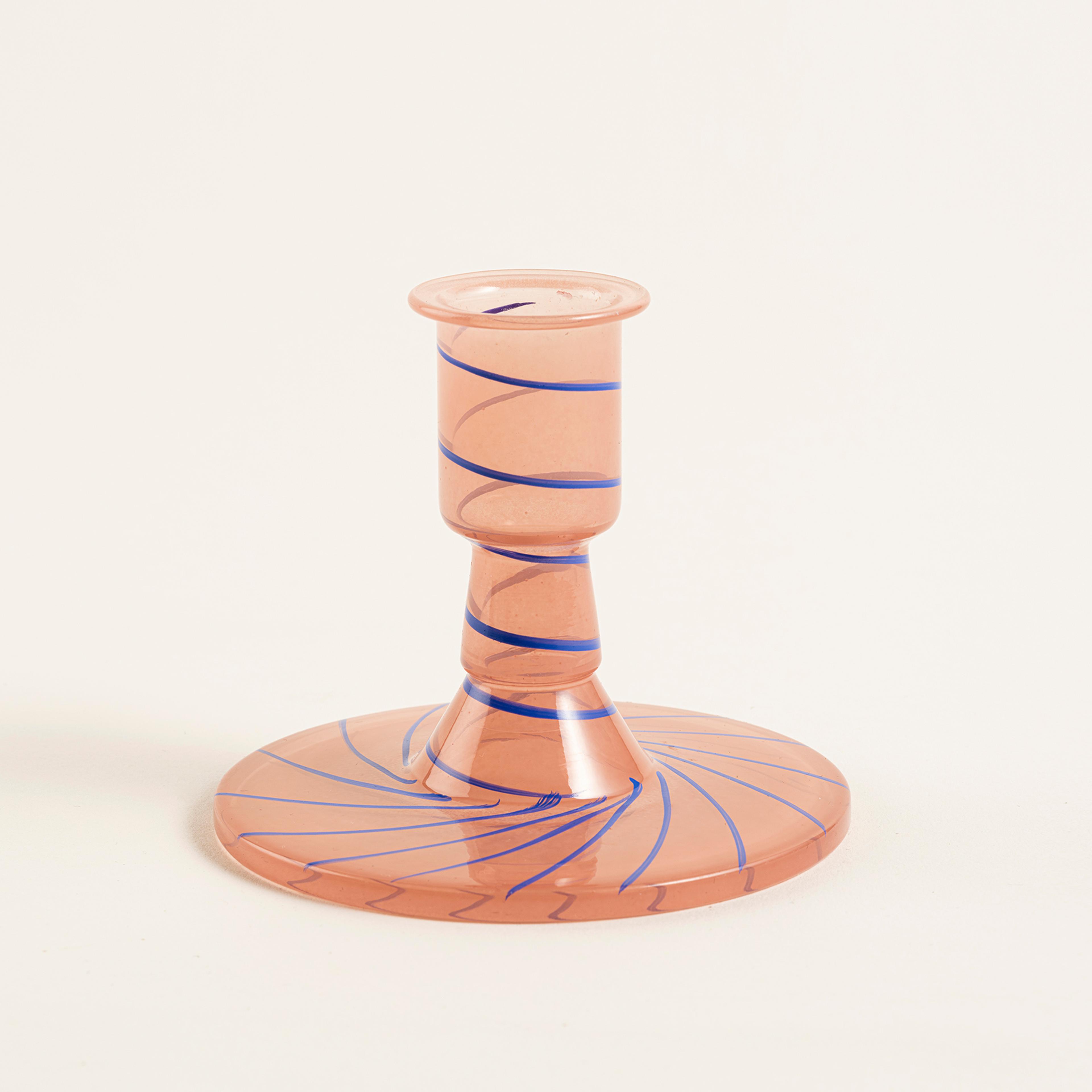 Aravalı Cam Şamdan 9.5x9.5x9 Cm Renkli