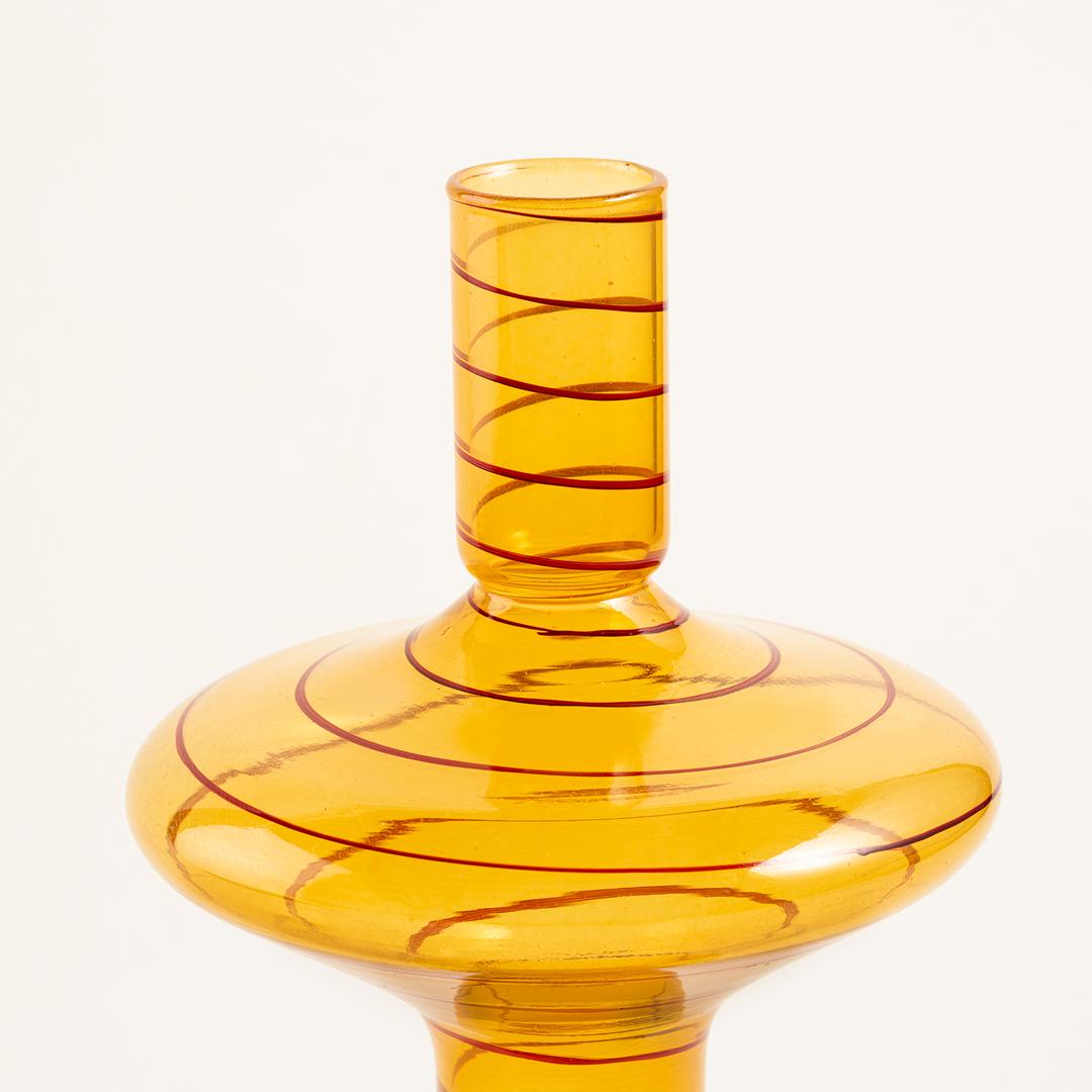 Aravalı Cam Şamdan 11x11x19 Cm Renkli