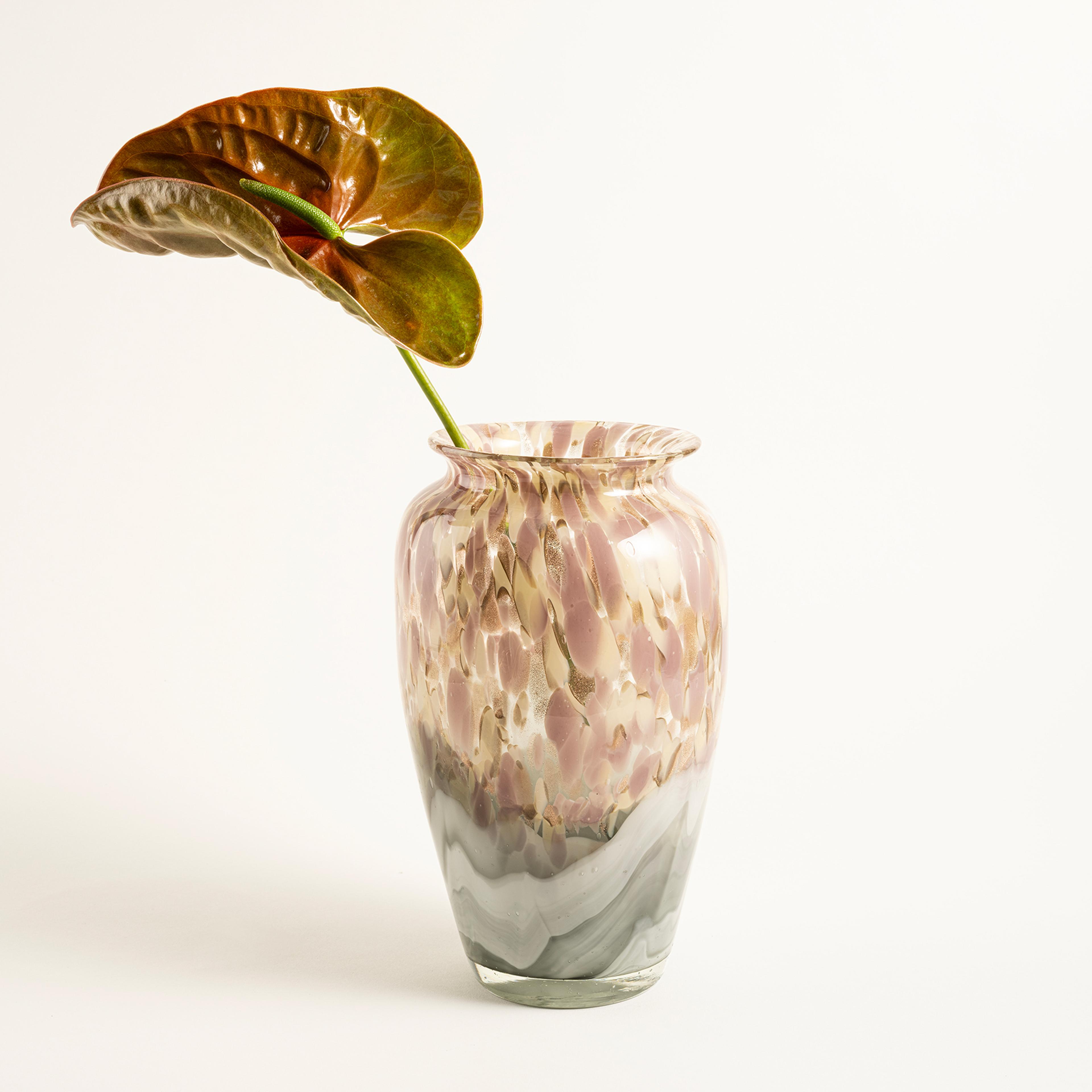 Macau Cam Vazo 14x14x23.5 Cm Gri