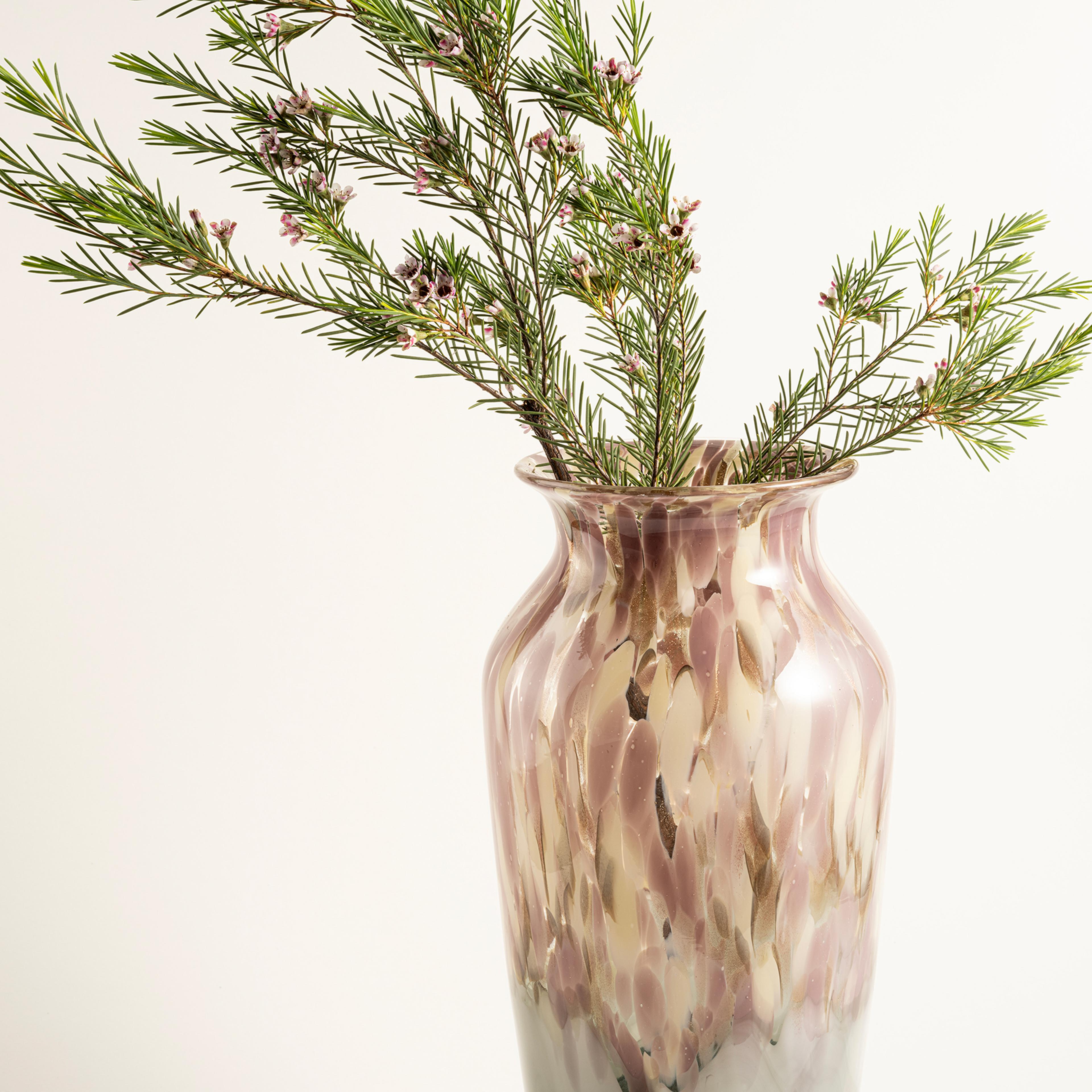 Macau Cam Vazo 16x16x36.5 Cm Gri