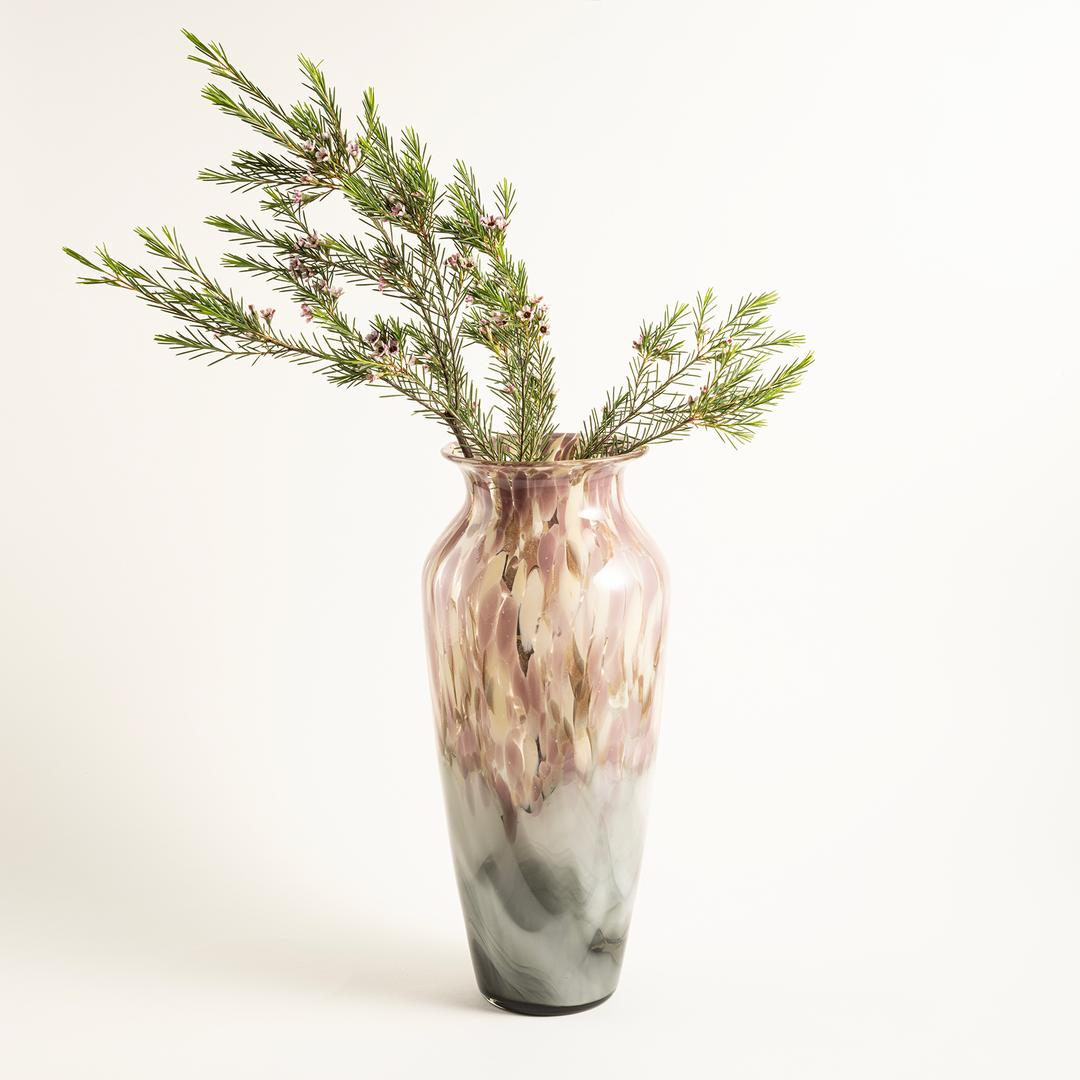 Macau Cam Vazo 16x16x36.5 Cm Gri