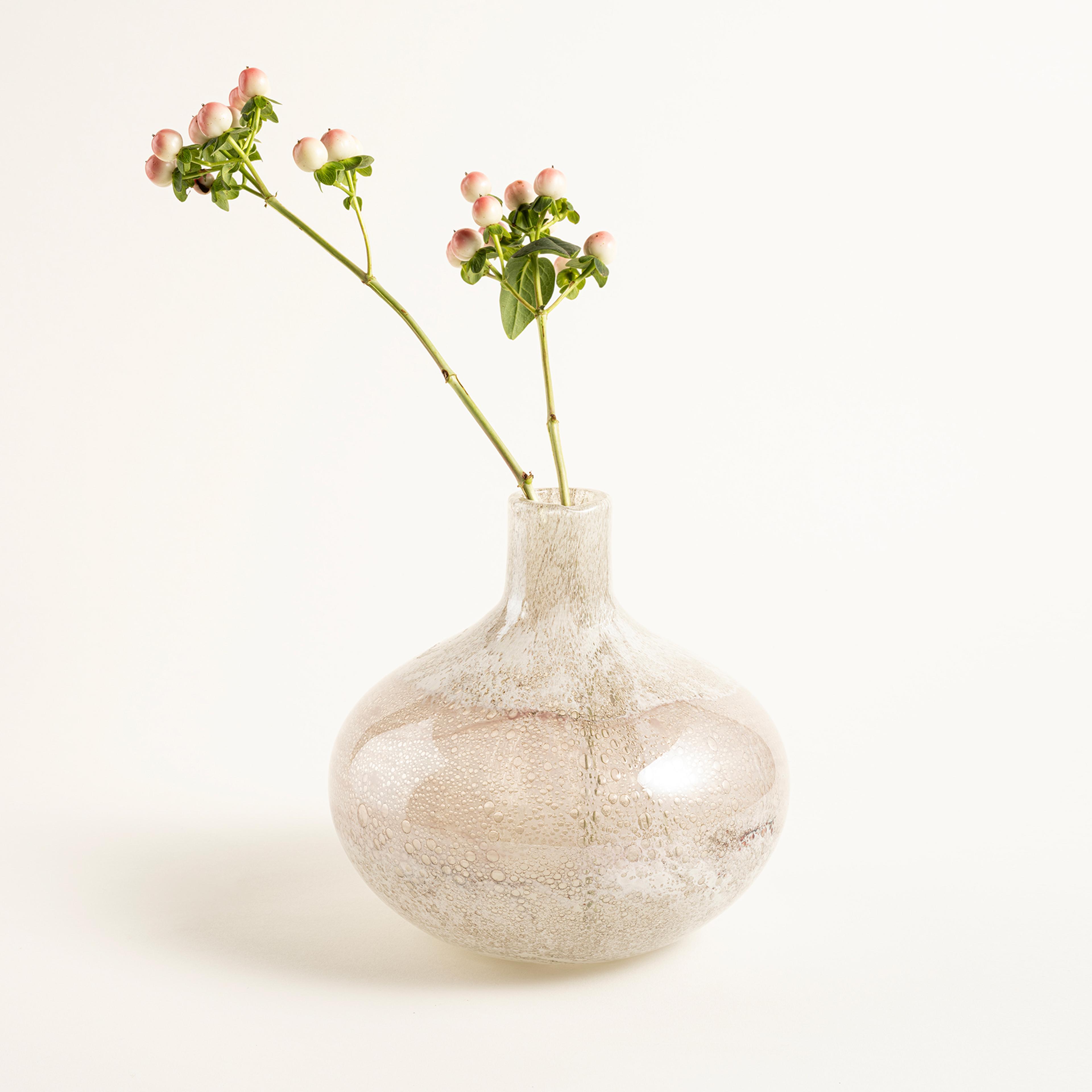 Macau Cam Vazo 17x17x17 Cm Bej