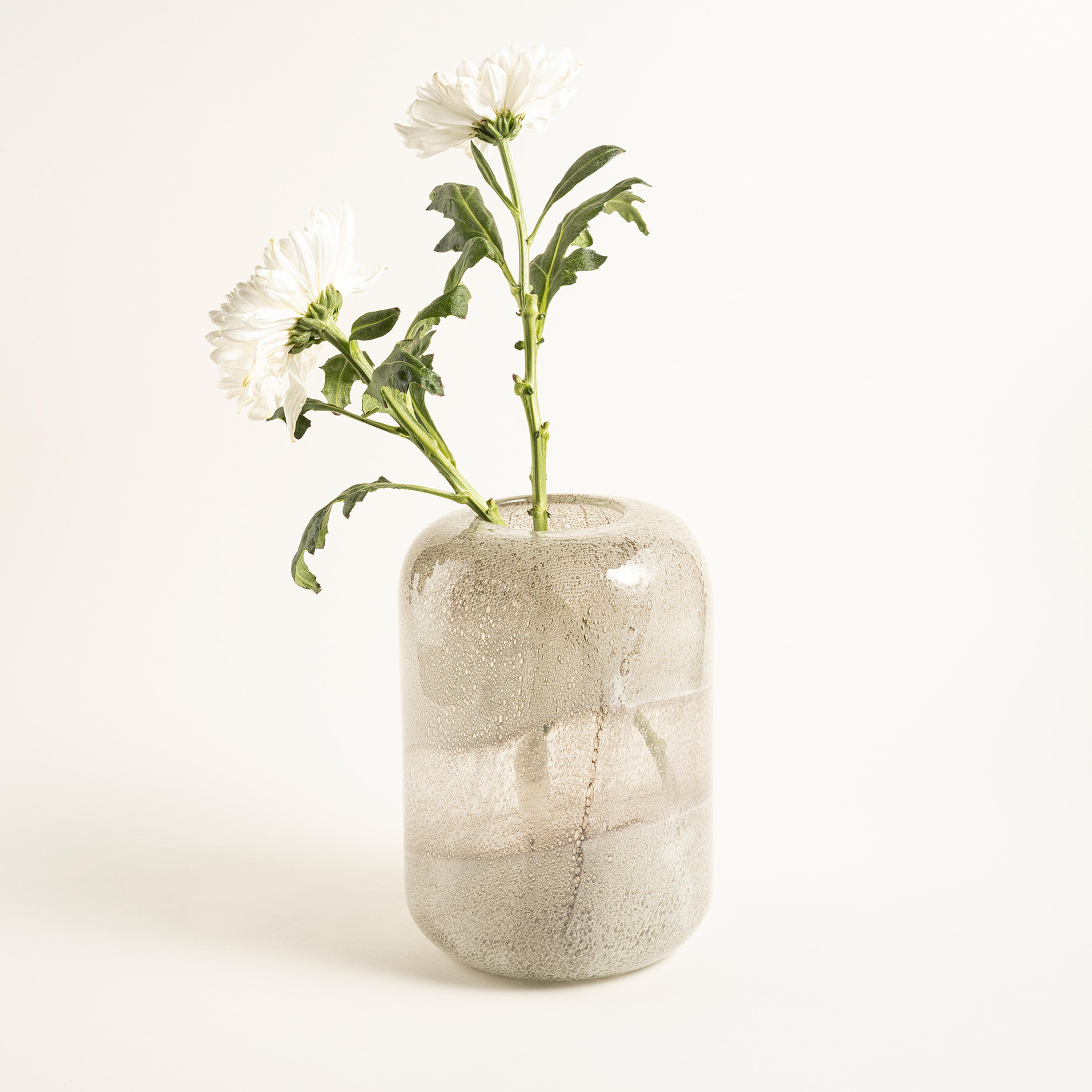 Macau Cam Vazo 16x16x22.5 Cm Bej