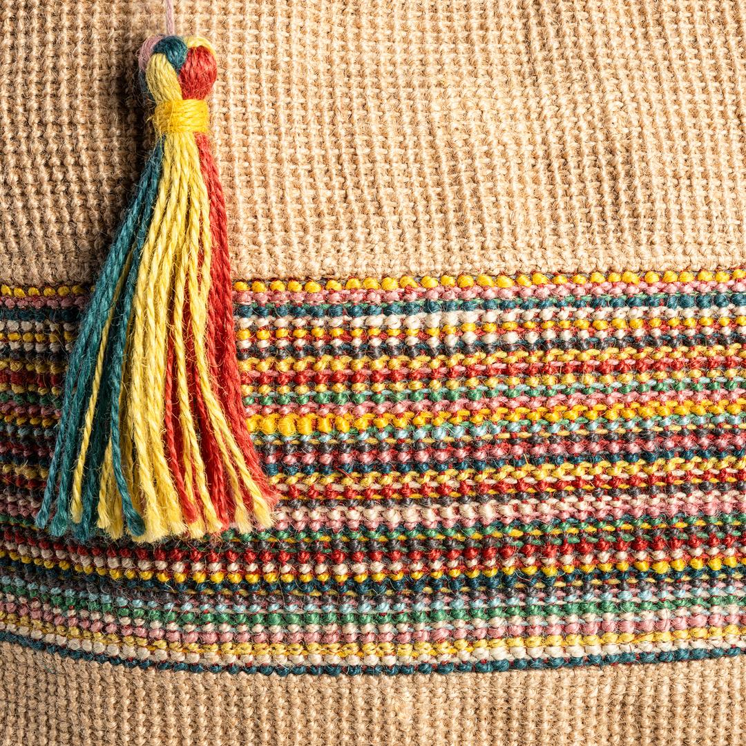 Kolkata Jüt Çanta 33x31x11 Cm Bej