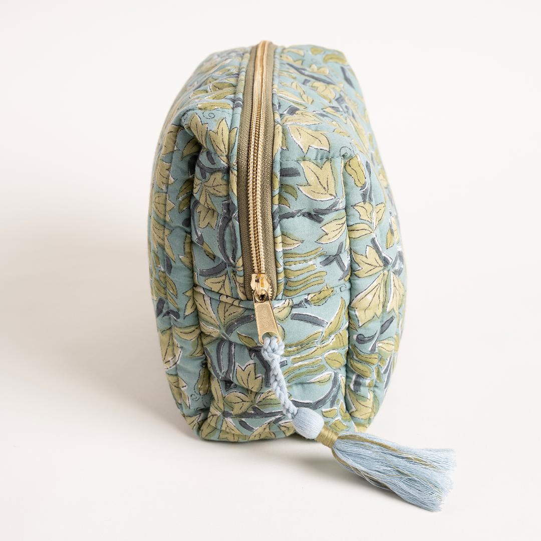 Delhı Baskılı Büyük Boy %100 Pamuk Makyaj Çantası 25x16x10 Cm Renkli