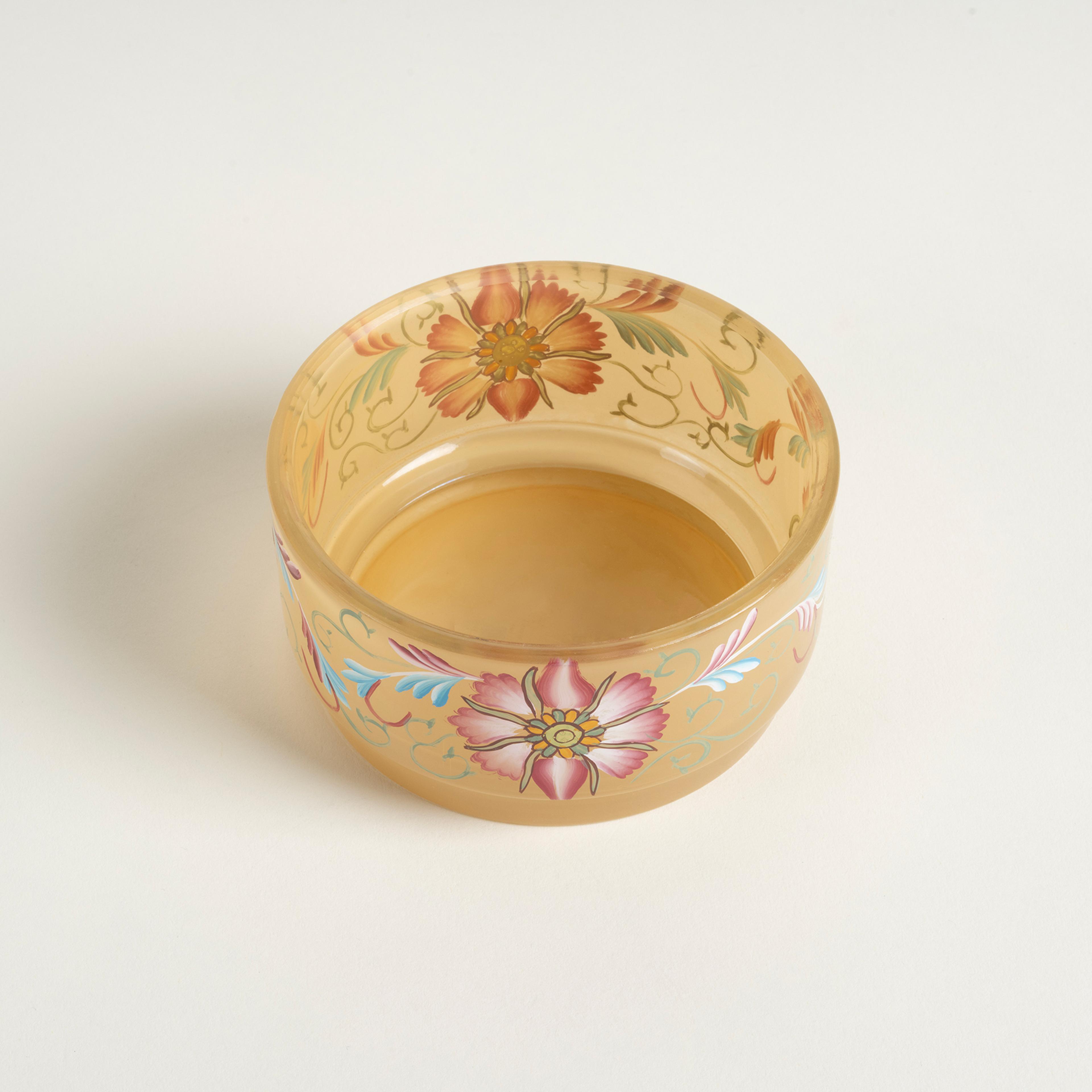 Aravalı Cam Dekoratif Kase 10x10x5 Cm Sarı