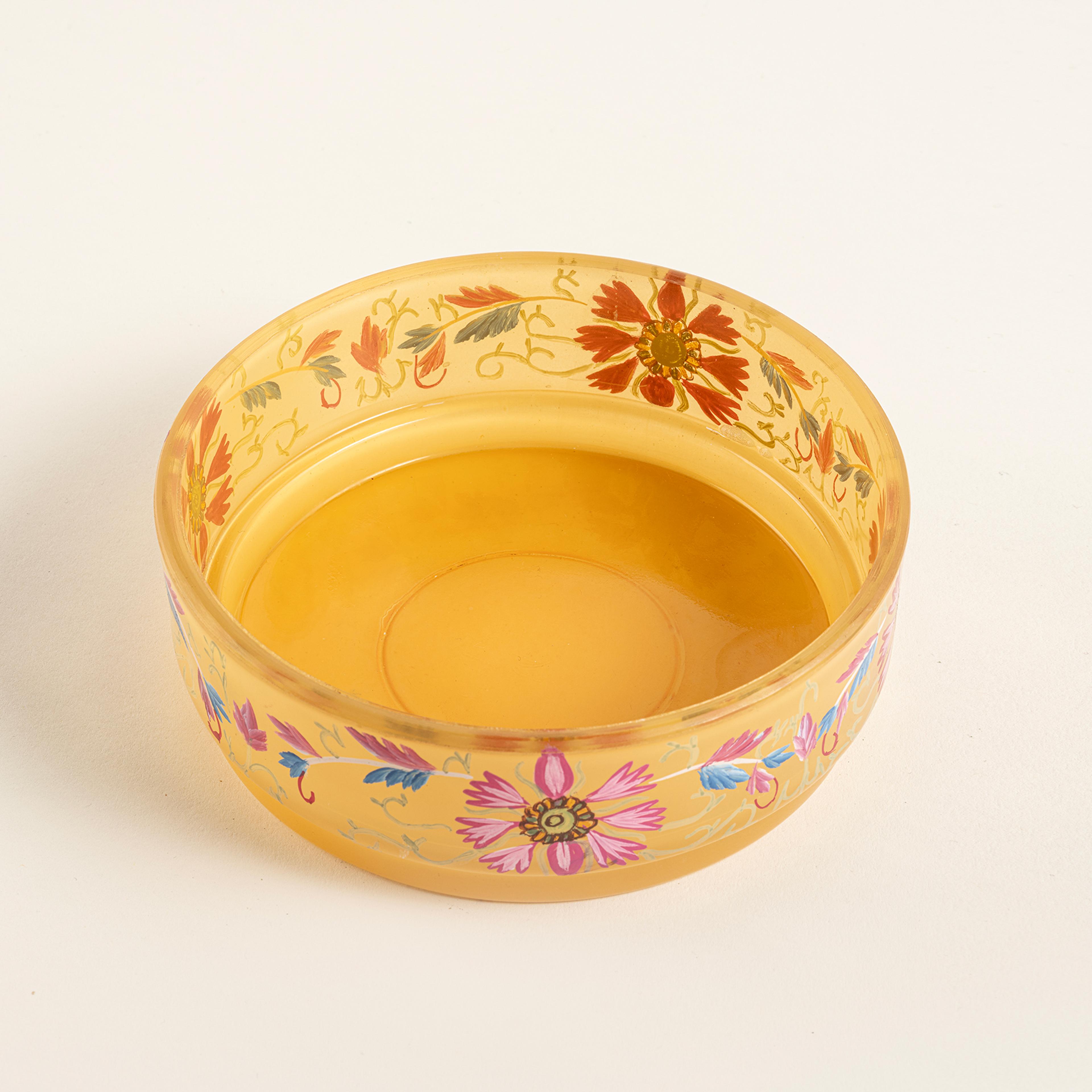 Aravalı Cam Dekoratif Kase 15x15x5 Cm Sarı