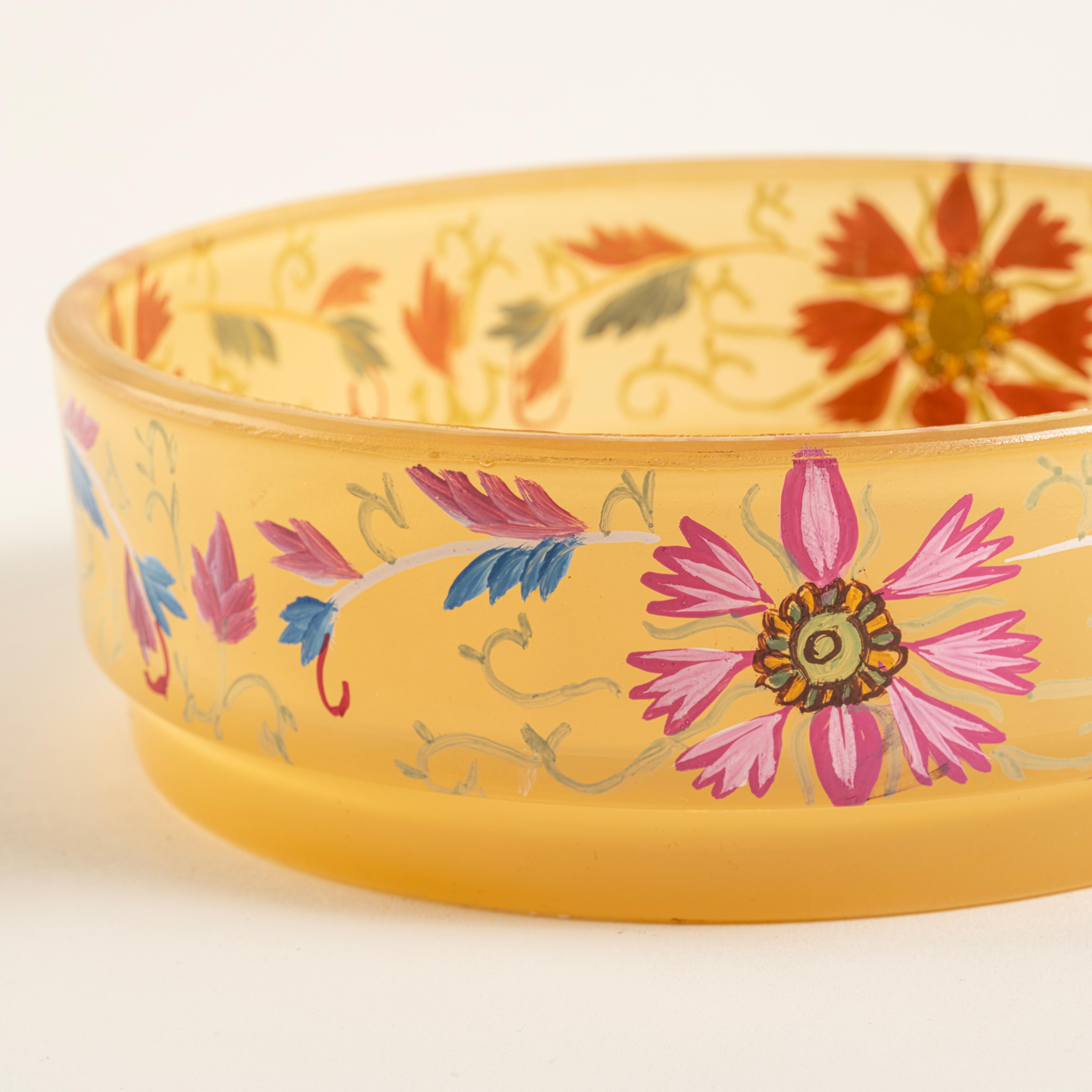 Aravalı Cam Dekoratif Kase 15x15x5 Cm Sarı