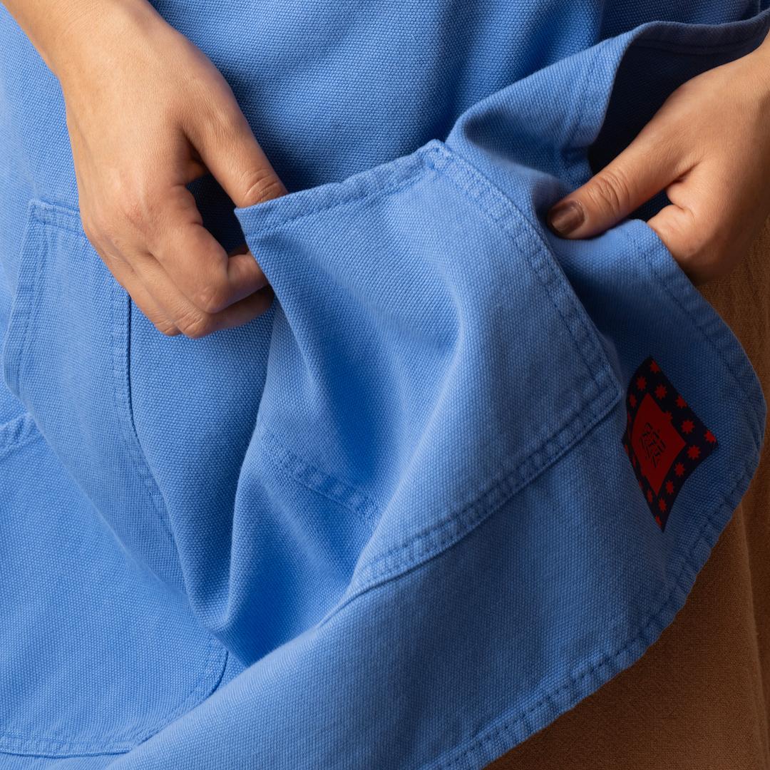 Solıd Pamuk %100 Pamuk Önlük Standart Beden Mavi