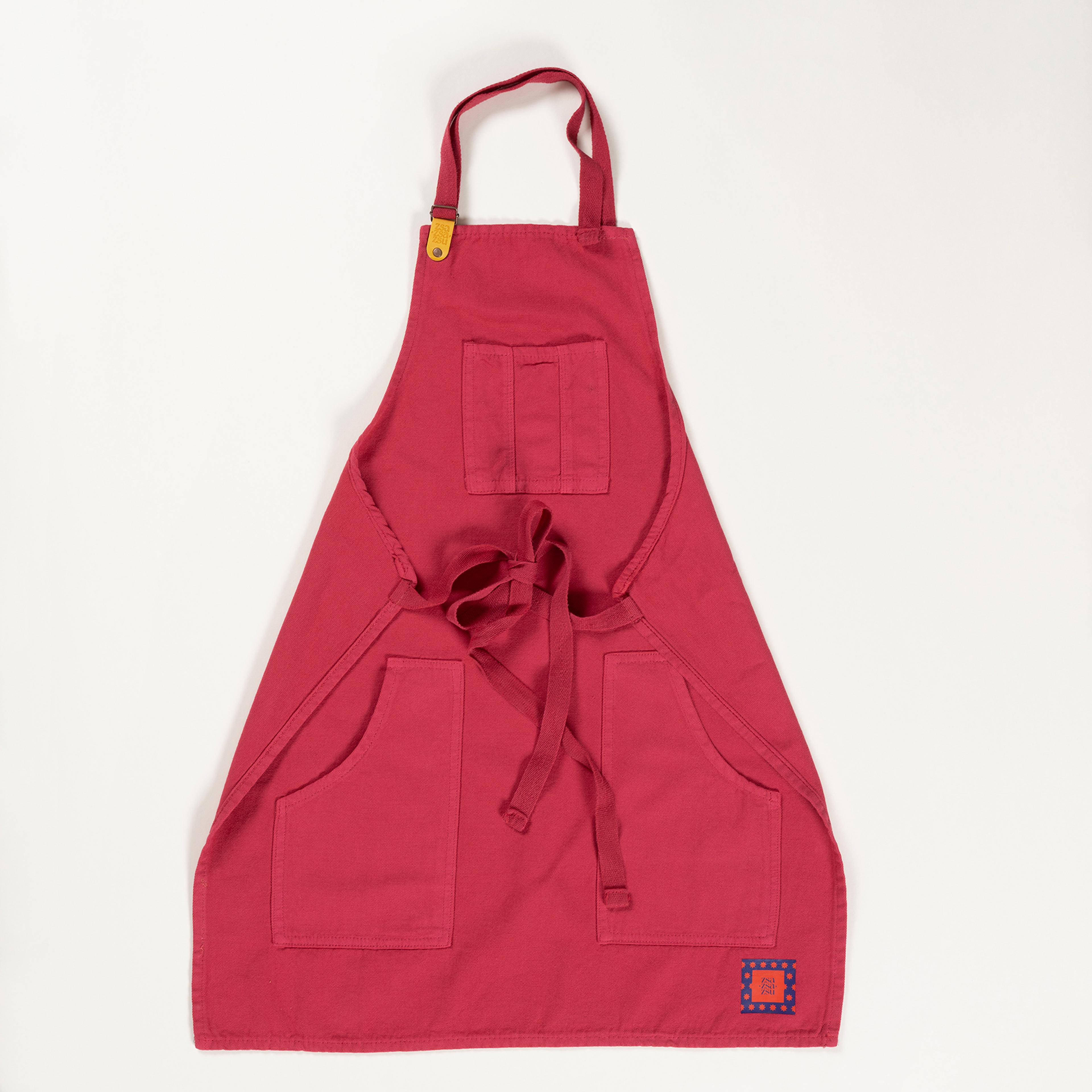 Solıd Pamuk %100 Pamuk Önlük Standart Beden Fuşya