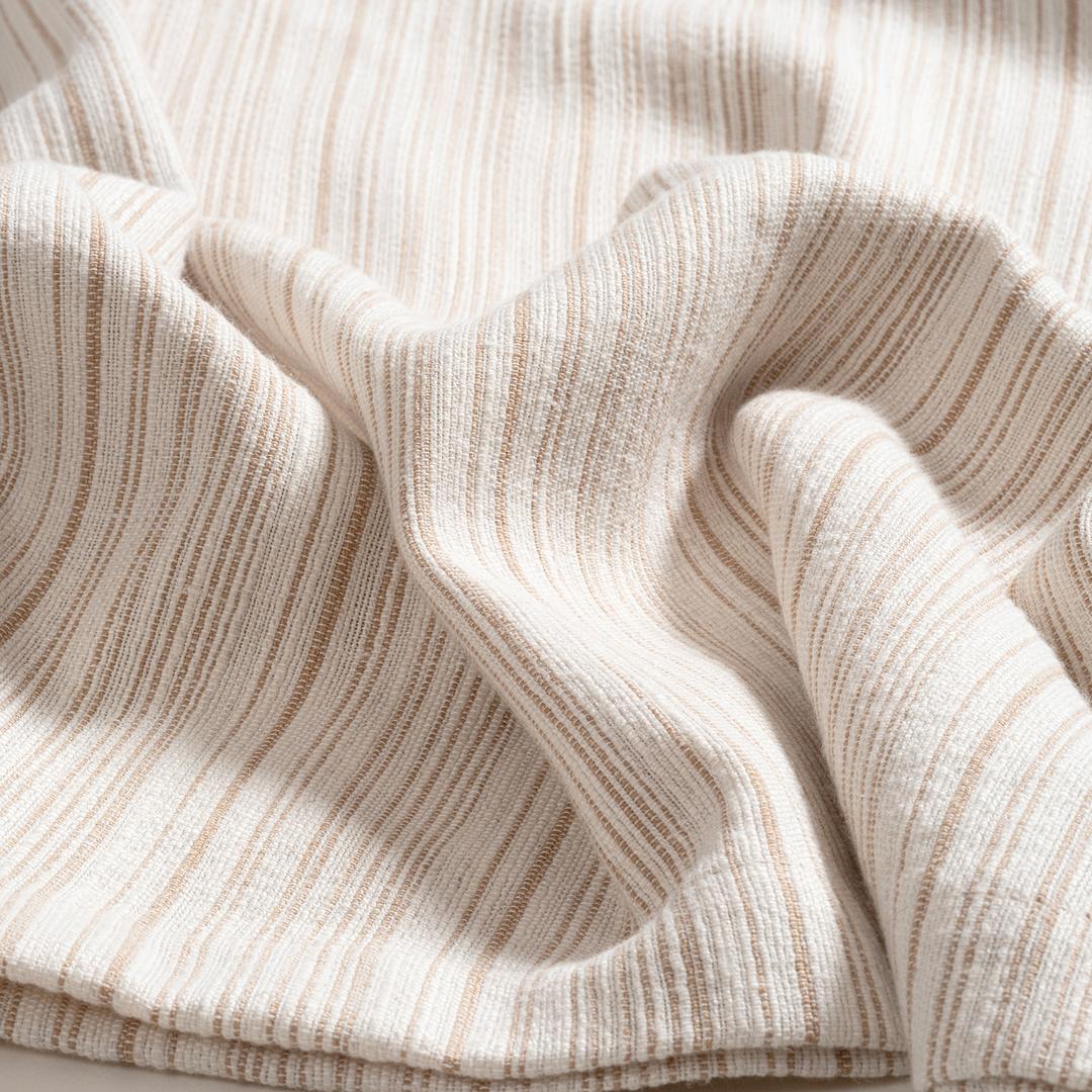 Nilüfer İplik Boyalı Polyester Keten Polyester Runner 50x180 Cm Ekru - Bej