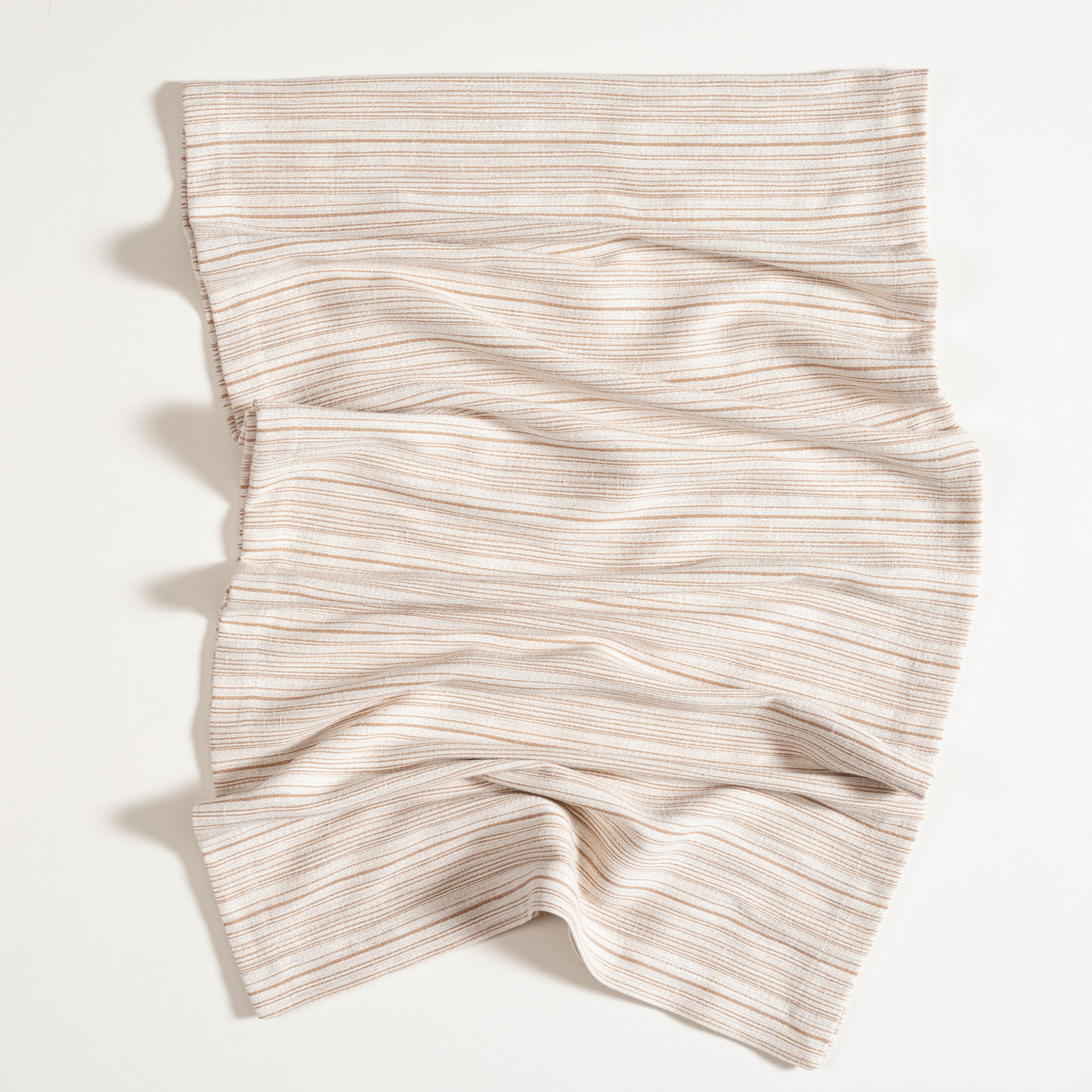 Nilüfer İplik Boyalı Polyester Keten Polyester Runner 50x180 Cm Ekru - Bej