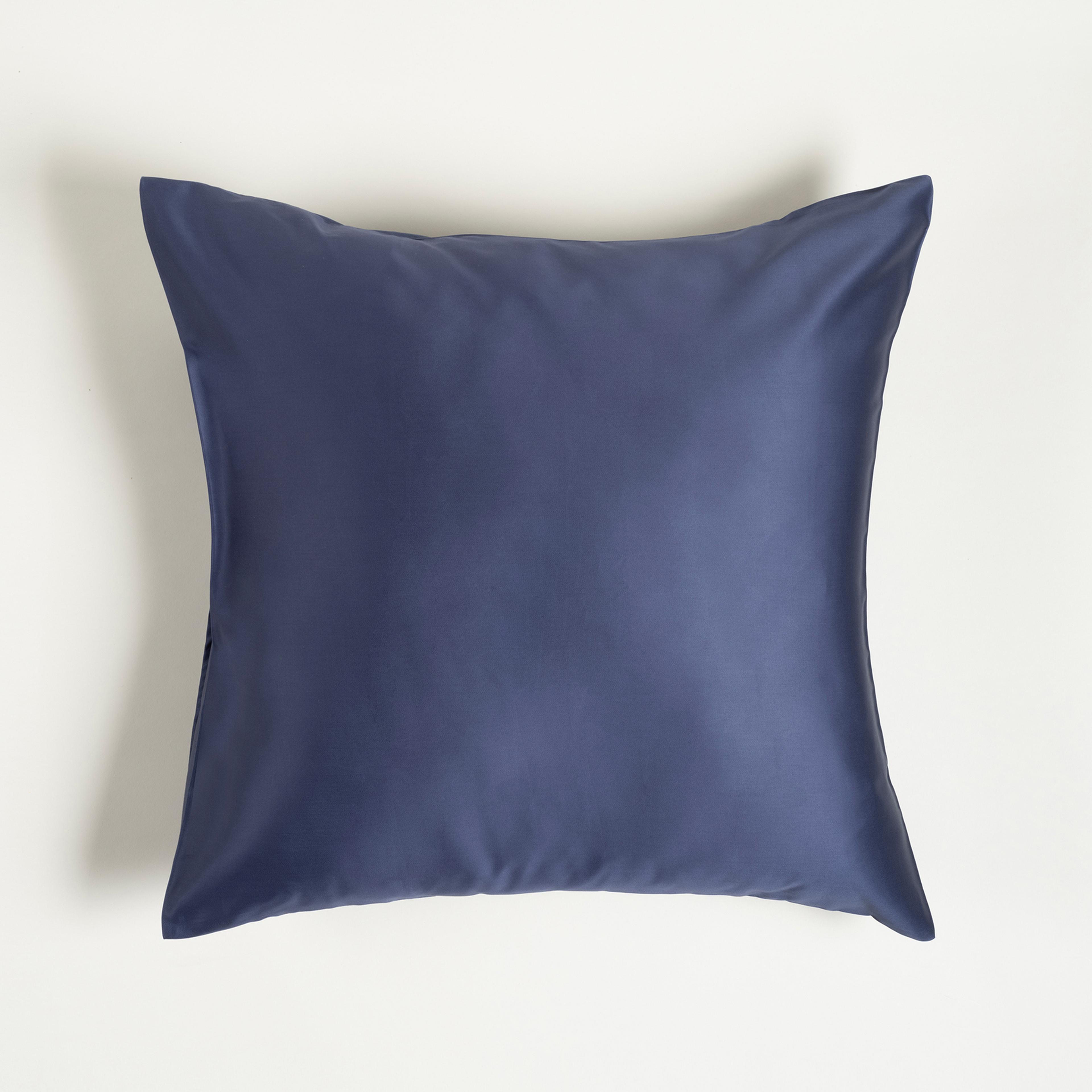 Solıd 300 Tc Pamuk Saten %100 Pamuk Saten Yastık Kılıfı 60x60 Cm Lacivert