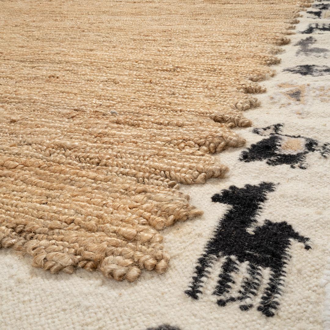 Tohana Saçaklı Jüt Kilim 120x180 Cm Bej