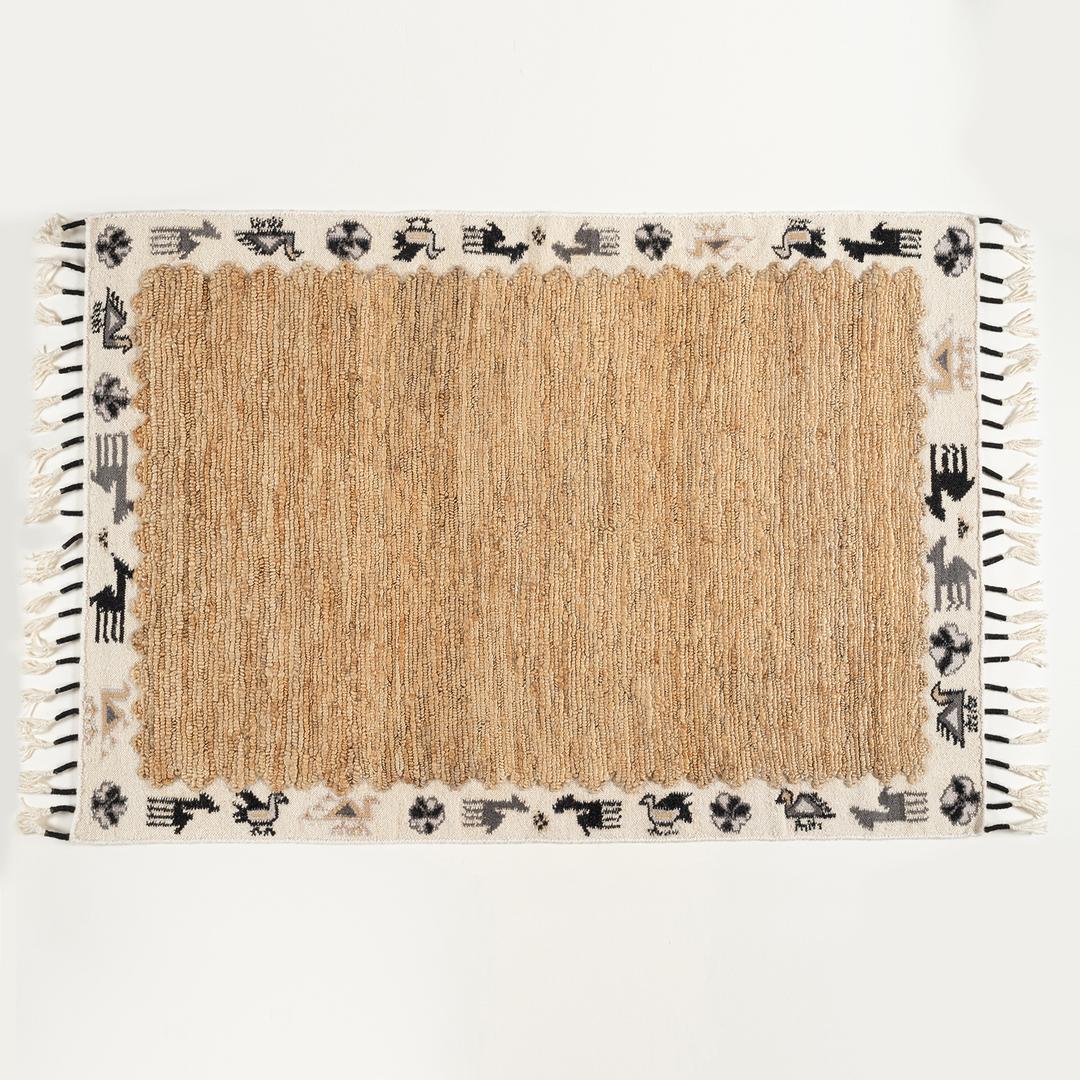 Tohana Saçaklı Jüt Kilim 160x230 Cm Bej