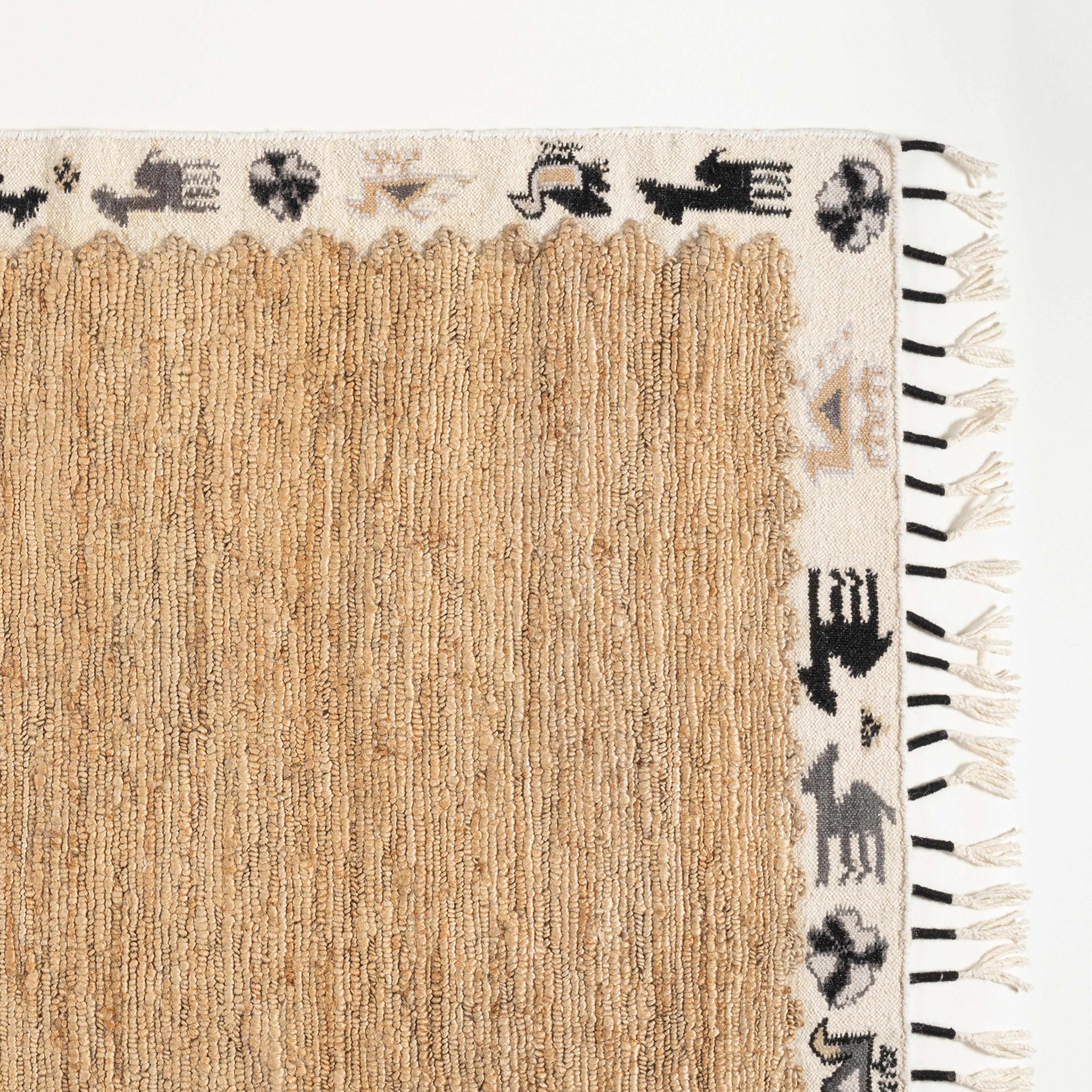 Tohana Saçaklı Jüt Kilim 160x230 Cm Bej