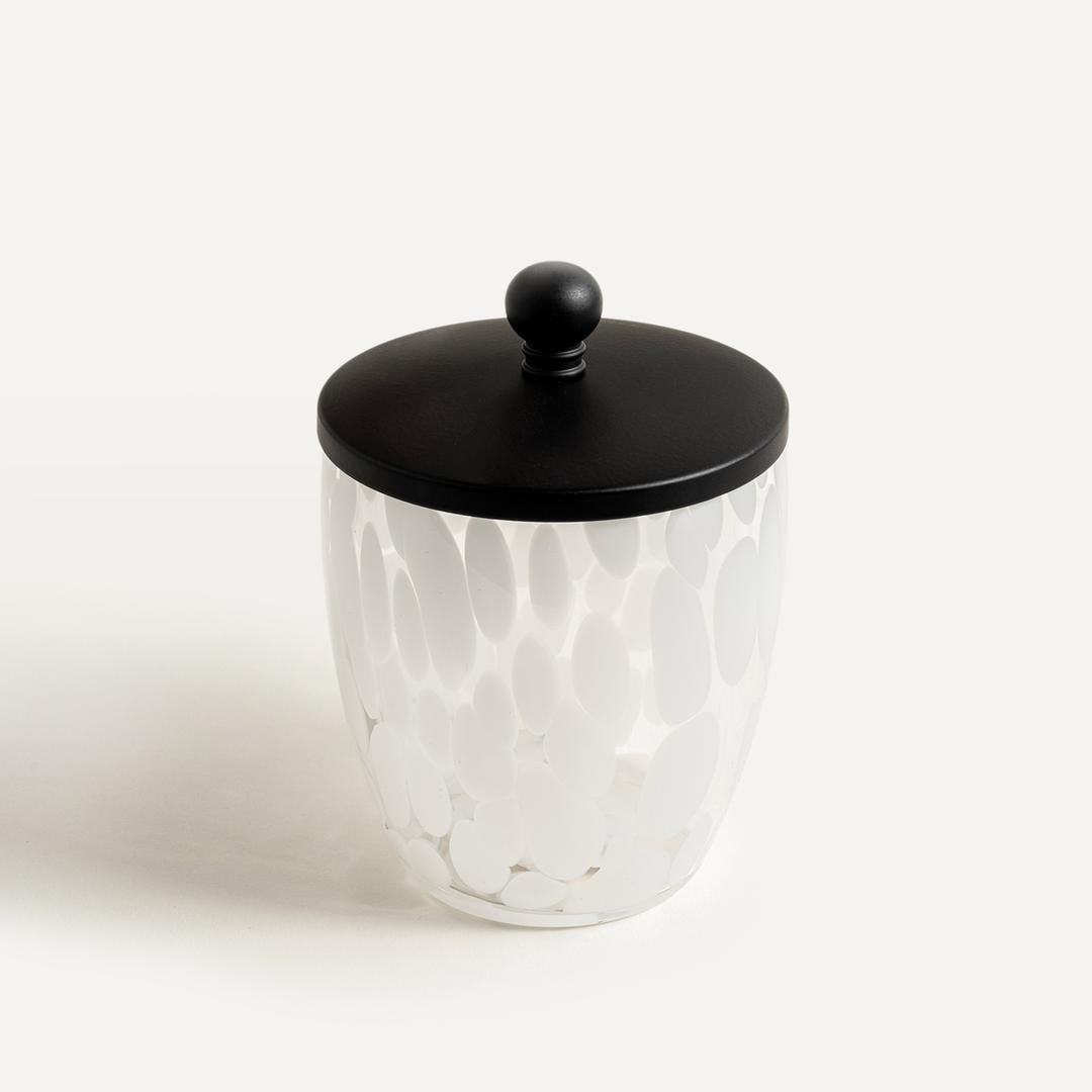 Wuyı Cam Pamukluk 9,6x9,6x13,8 Cm Beyaz