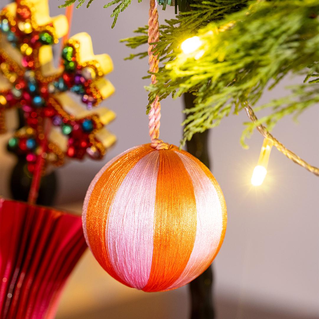 Bombay - Dekoratif Obje 7 Cm Pembe - Turuncu