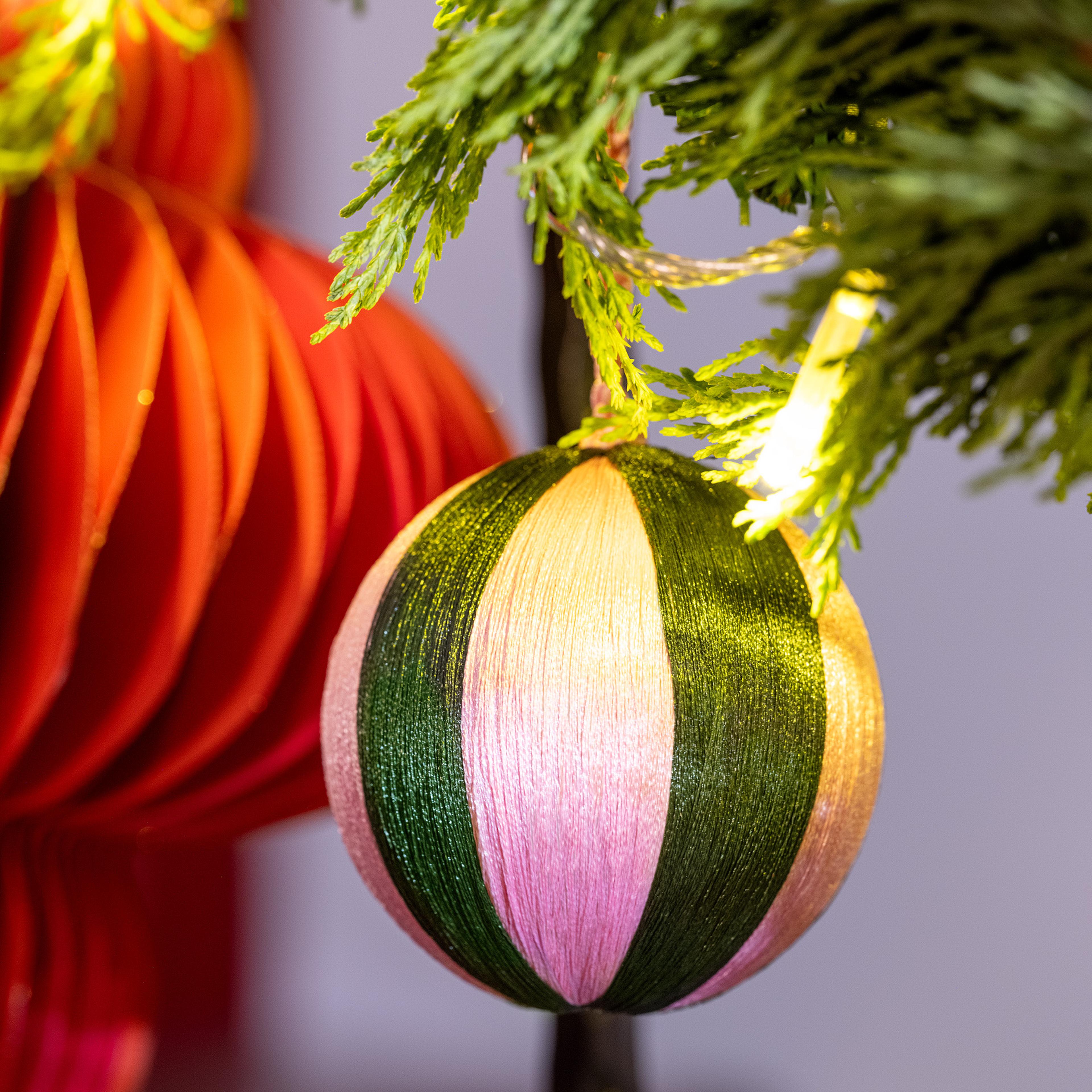 Bombay - Dekoratif Obje 7 Cm Pembe - Yeşil