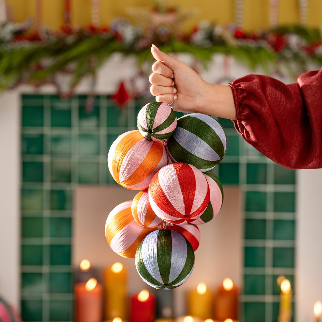 Bombay - Dekoratif Obje 10 Cm Pembe - Kırmızı