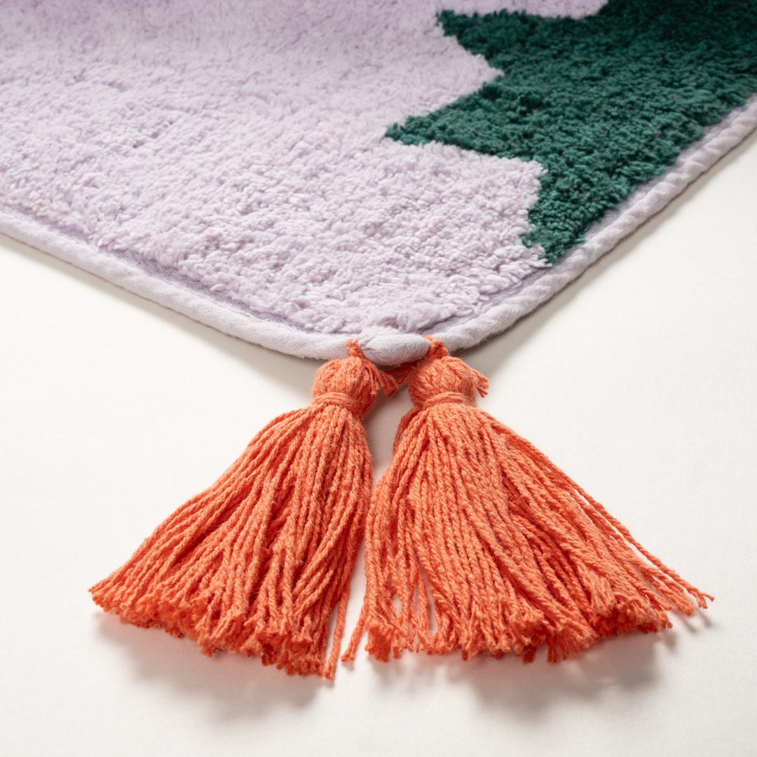 Punjab Pamuk %100 Pamuk Banyo Paspası 60x90 Cm Lila