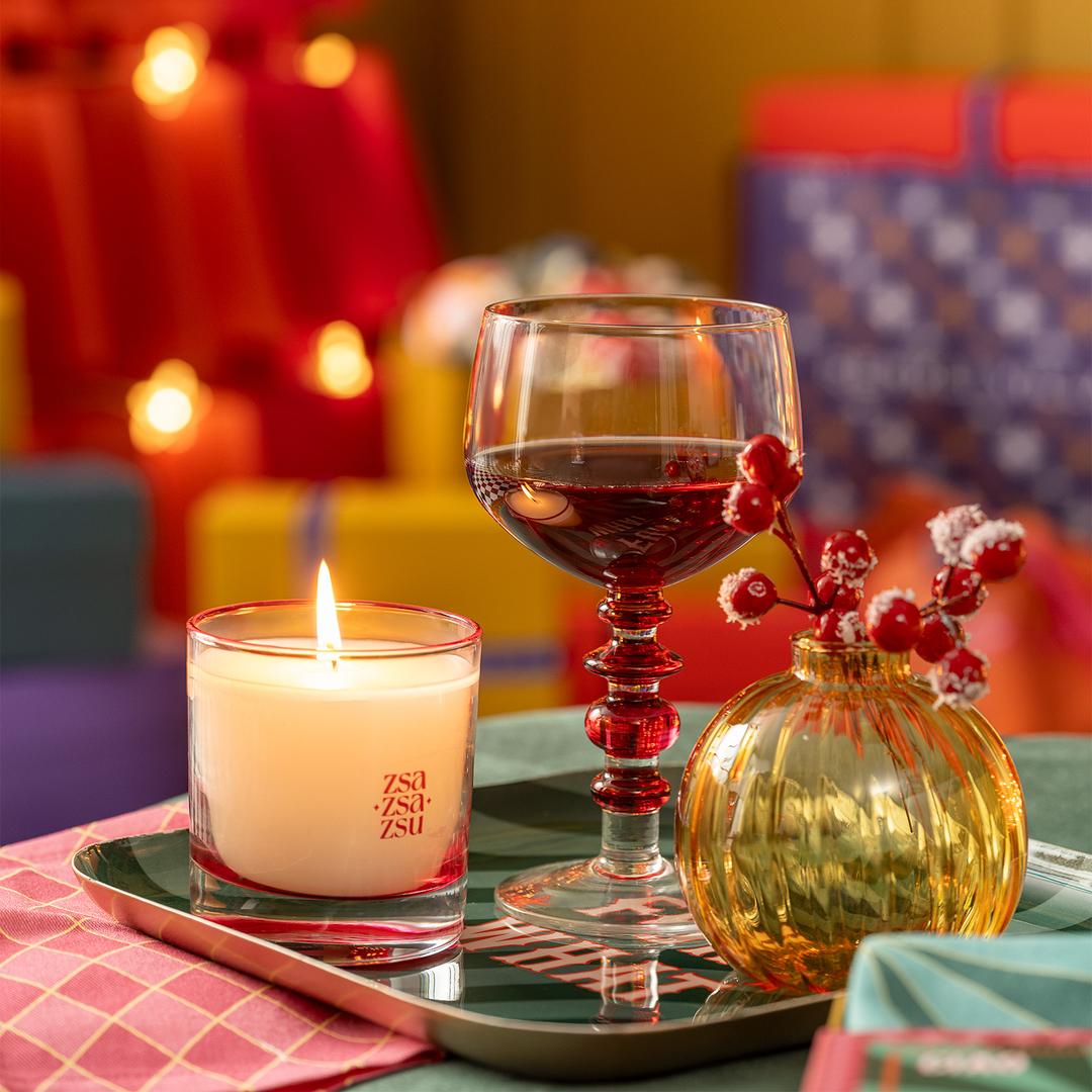 Loess Cam Kadeh 230 Ml Fuşya