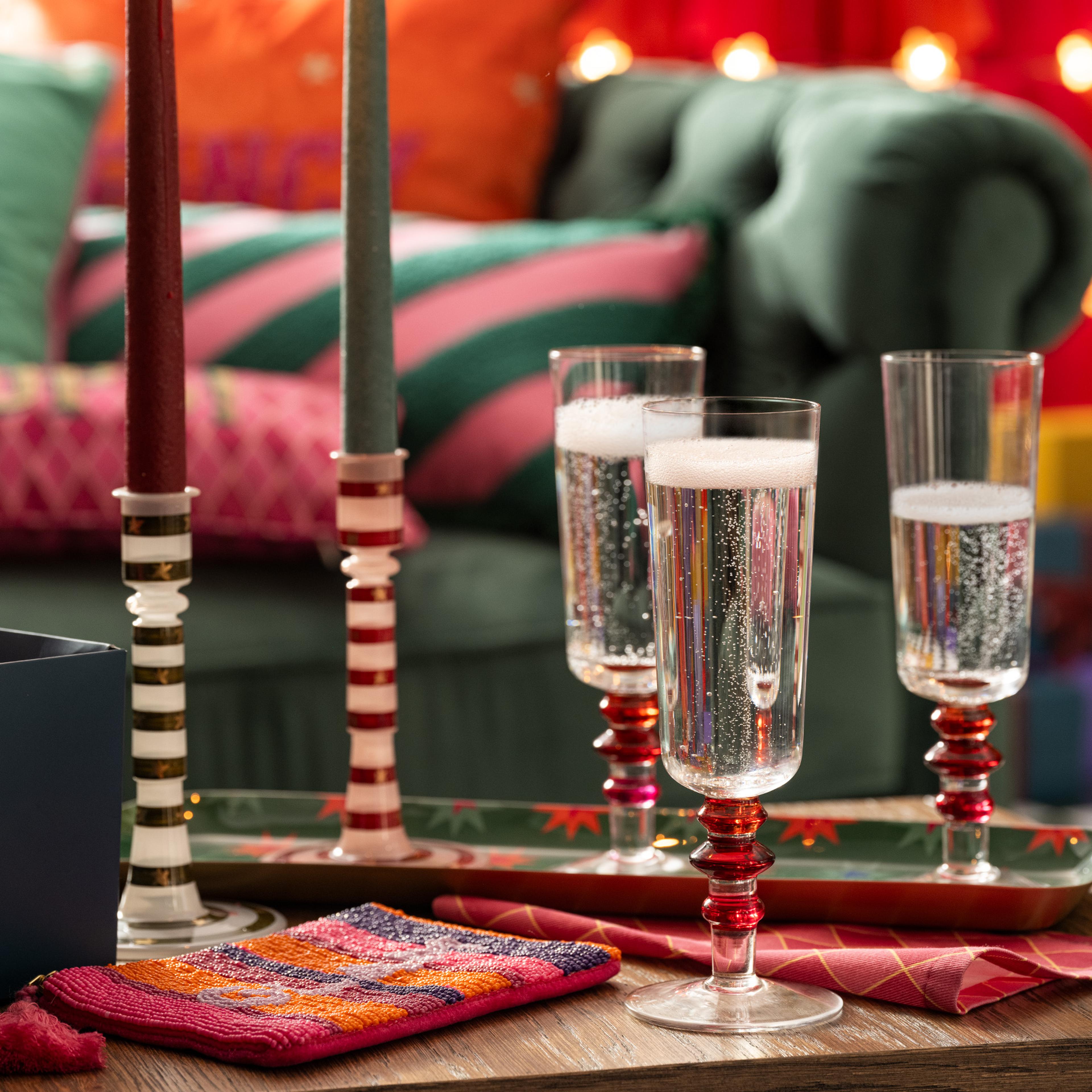 Loess Cam Kadeh 240 Ml Fuşya