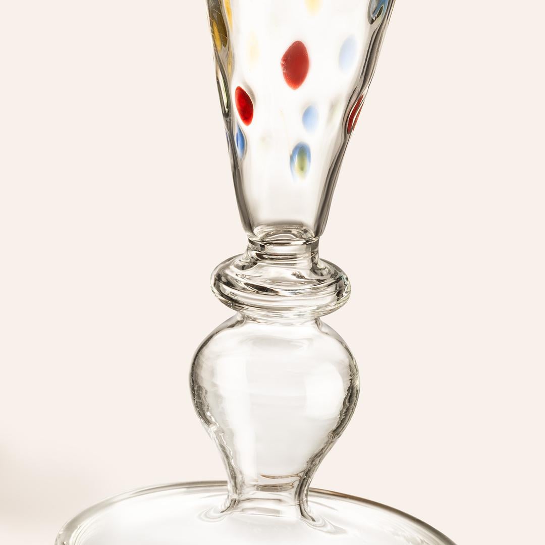 Henan Borosilikat Cam Kadeh 200 Ml Mavi - Kırmızı