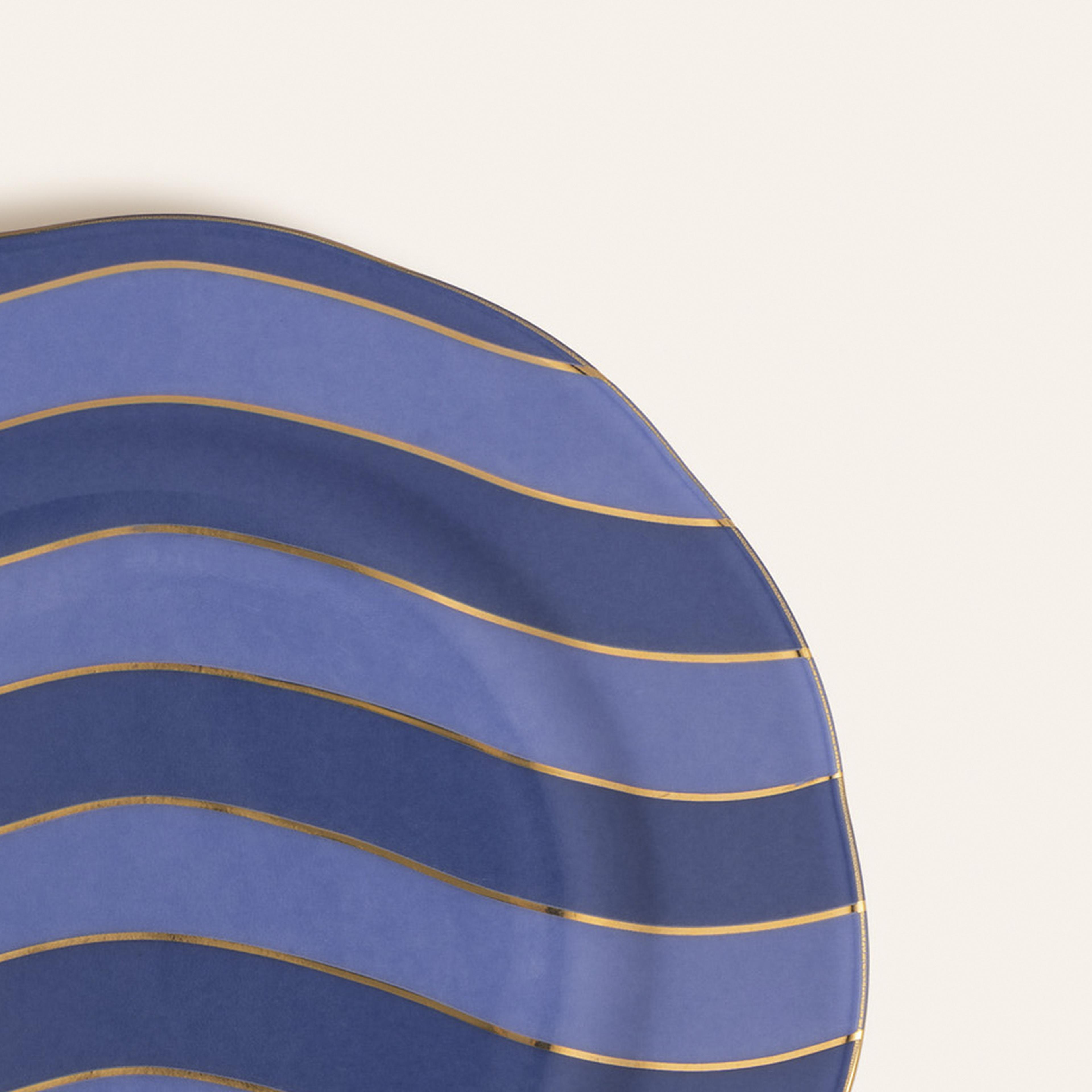 Emet Porselen Pasta Tabağı 20x20x2.4 Cm Mavi