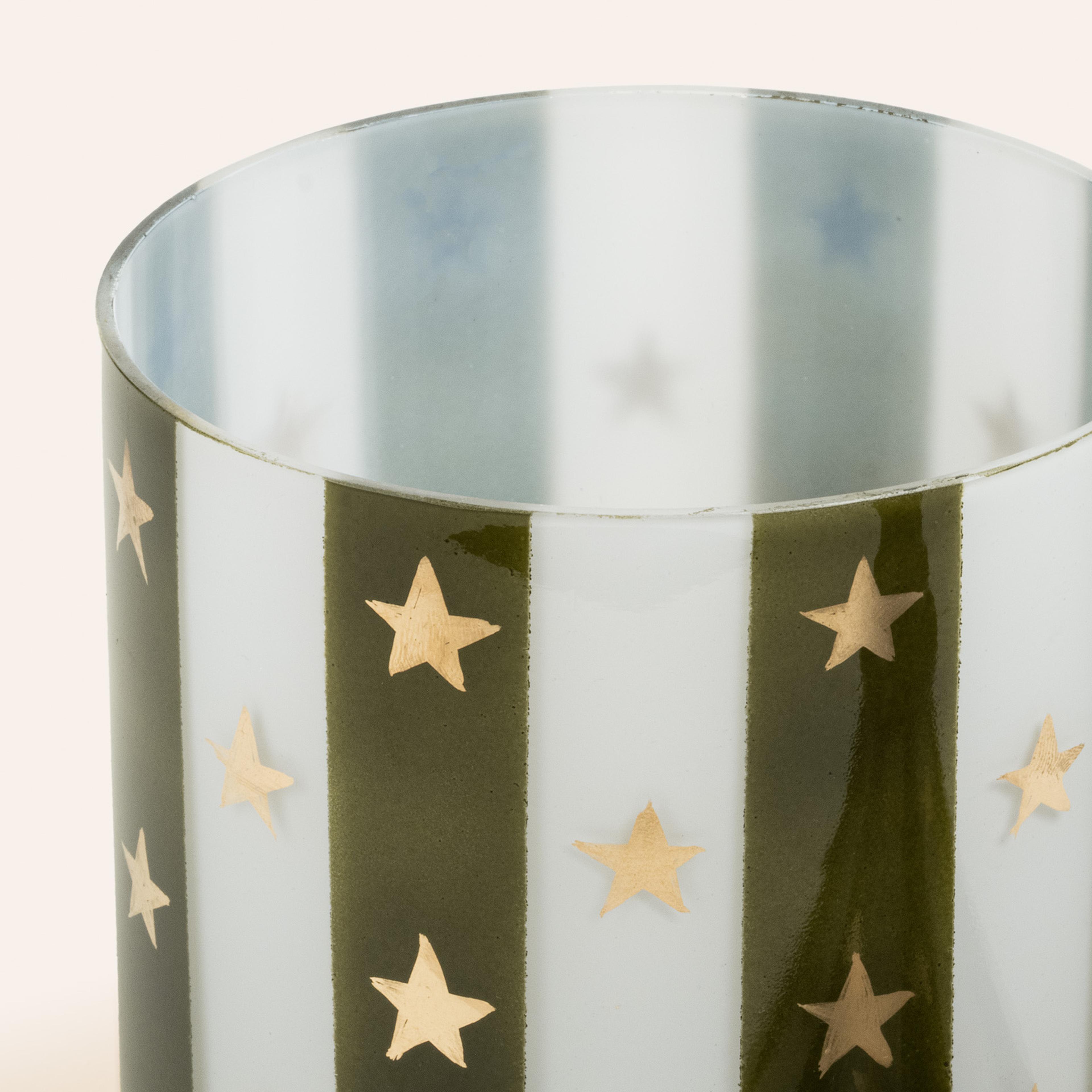 Aravalı Cam Dekoratif Kase 13x13x24 Cm Yeşil