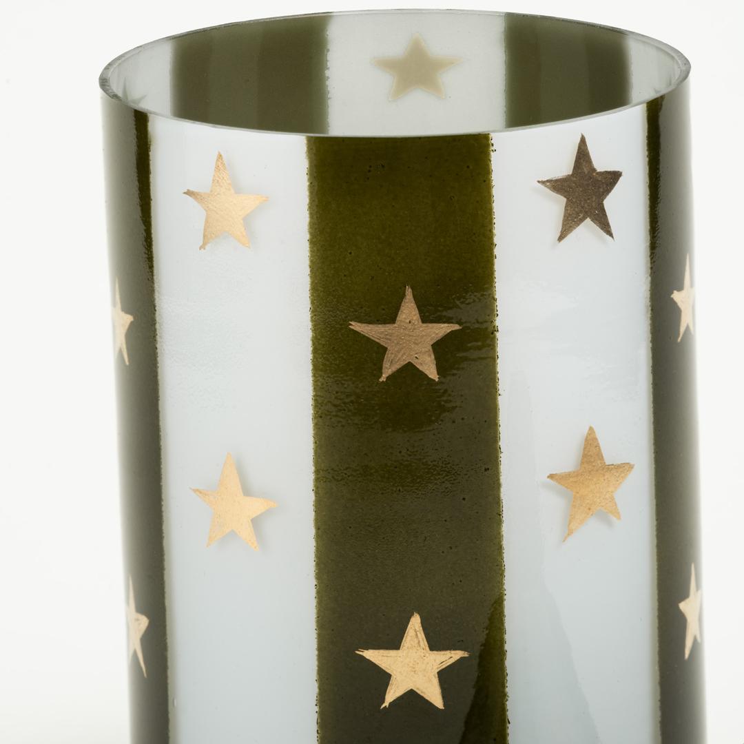 Aravalı Cam Dekoratif Kase 8x8x18 Cm Yeşil