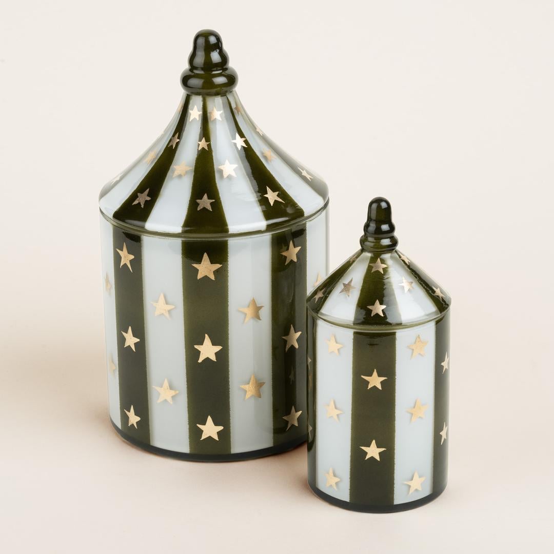 Aravalı Cam Dekoratif Kase 13x13x24 Cm Yeşil