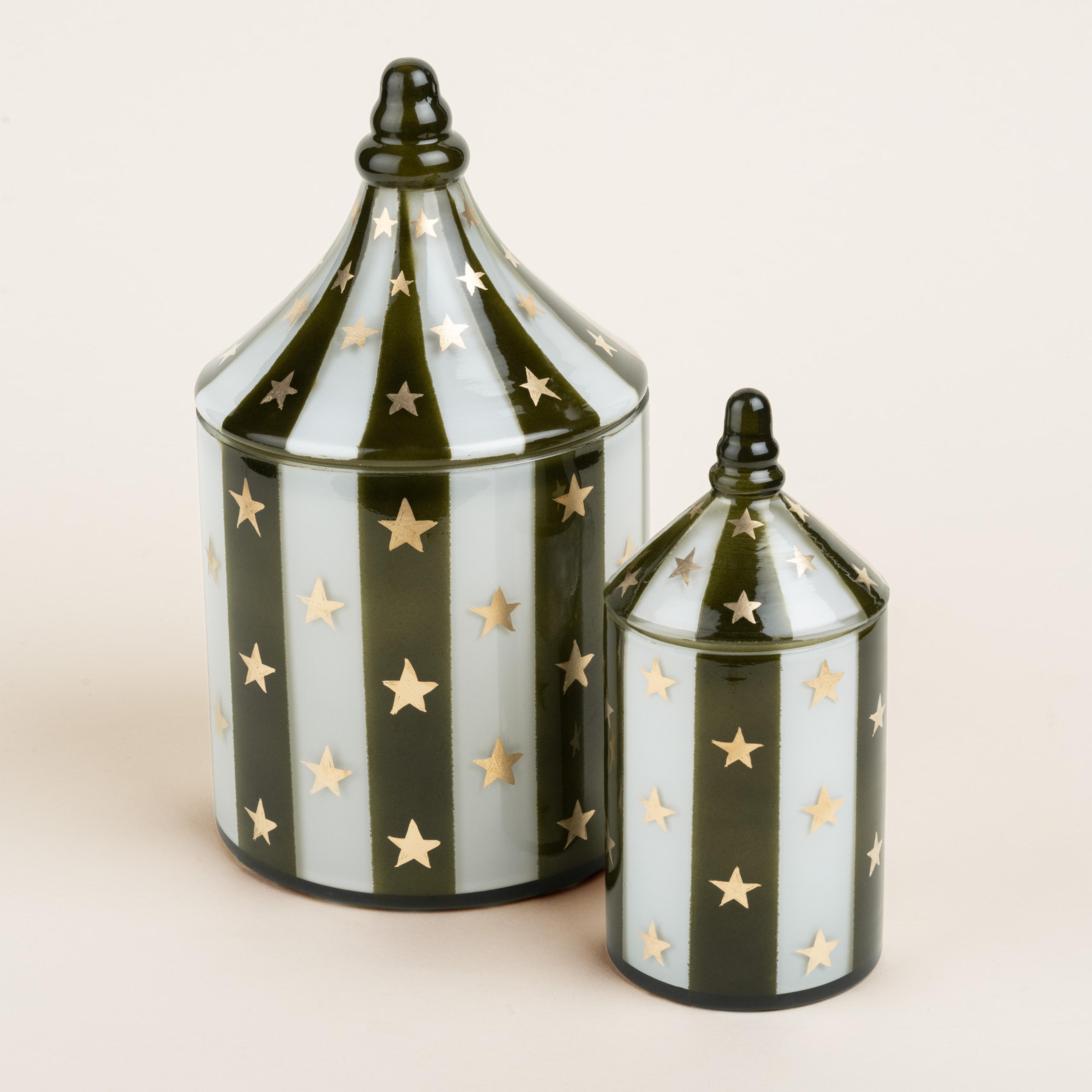 Aravalı Cam Dekoratif Kase 13x13x24 Cm Yeşil