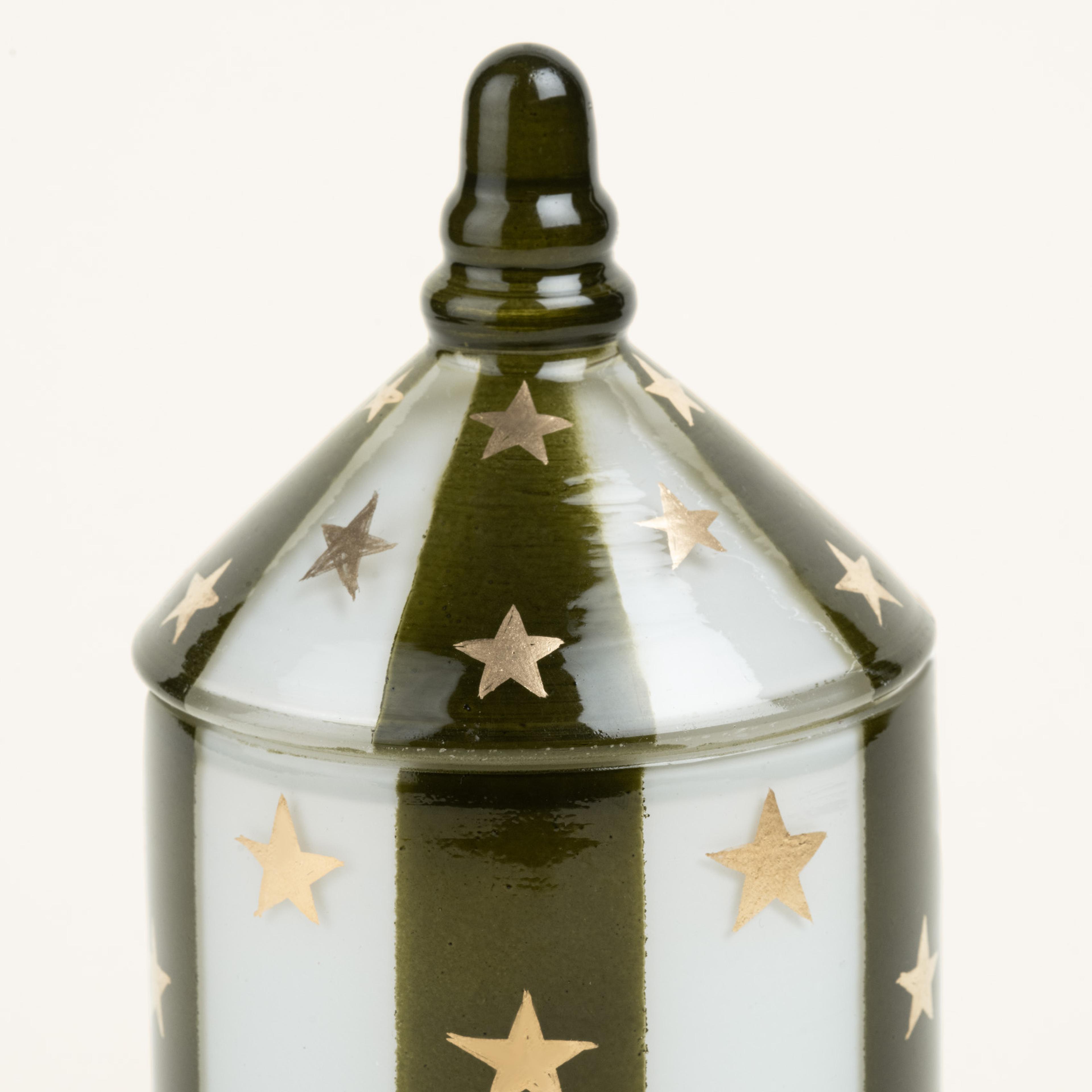 Aravalı Cam Dekoratif Kase 8x8x18 Cm Yeşil