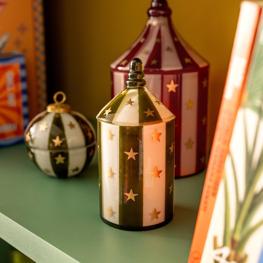 Aravalı Cam Dekoratif Kase 13x13x24 Cm Yeşil