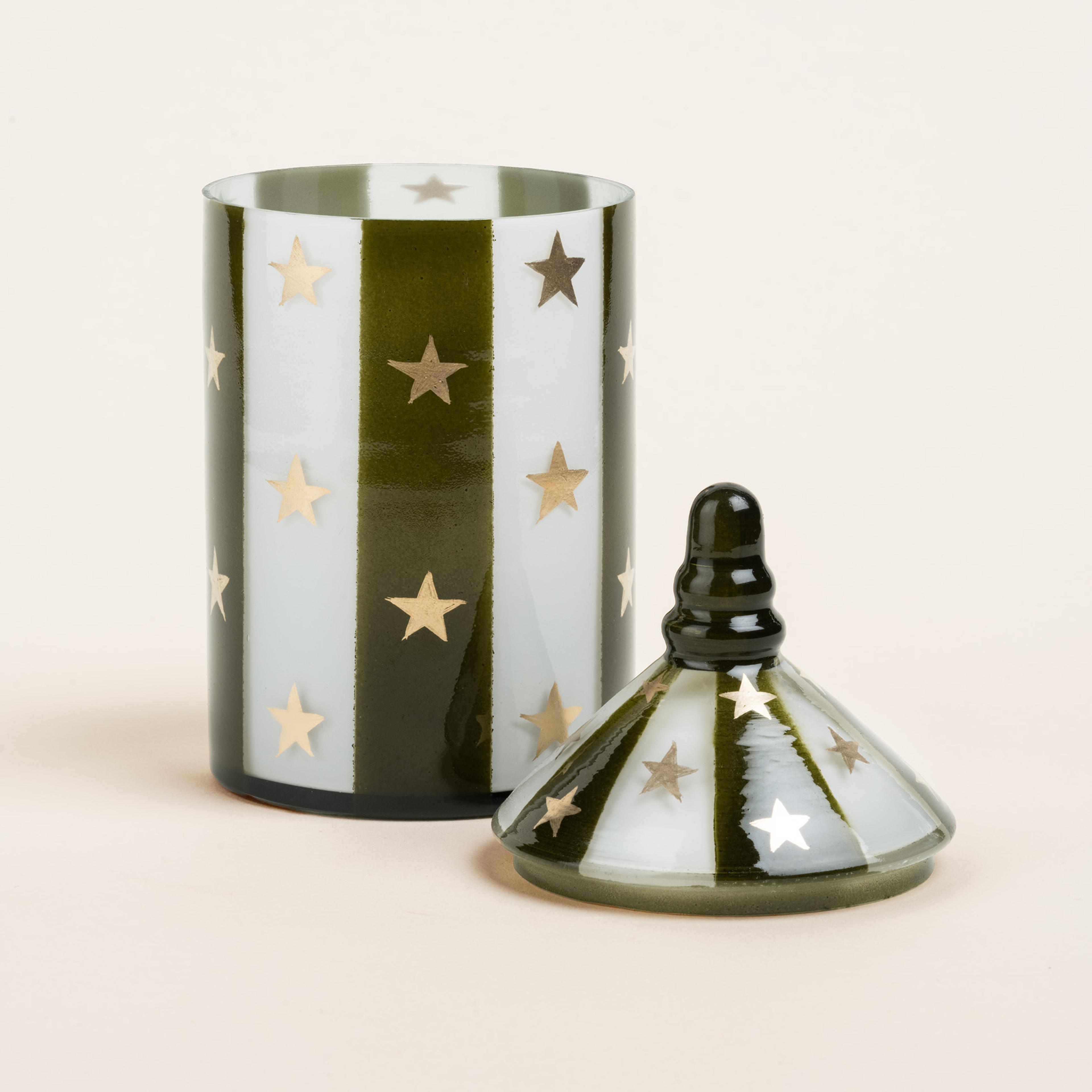 Aravalı Cam Dekoratif Kase 8x8x18 Cm Yeşil