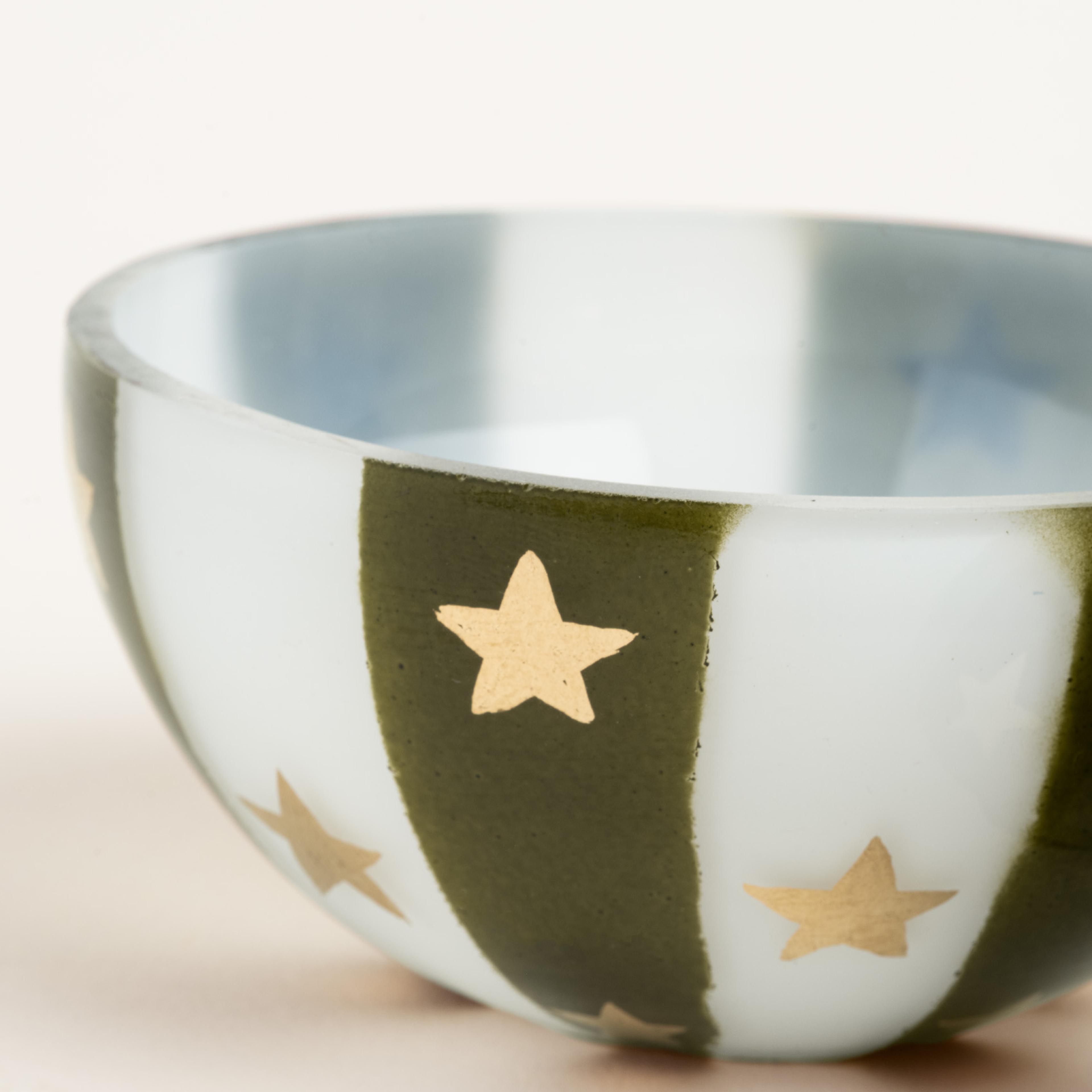 Aravalı Cam Dekoratif Kase 8x8x8 Cm Yeşil