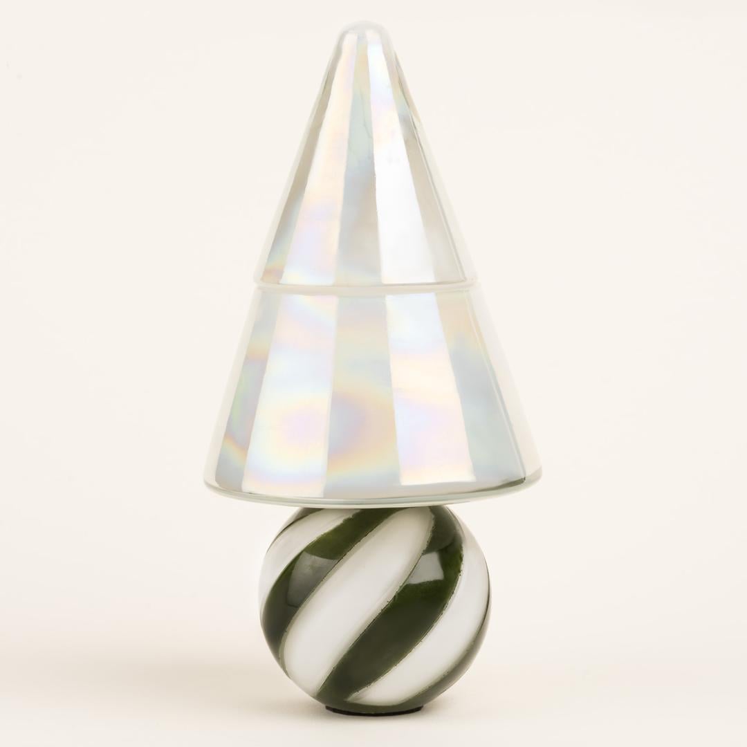 Aravalı Cam Dekoratif Kase 10x10x22 Cm Yeşil