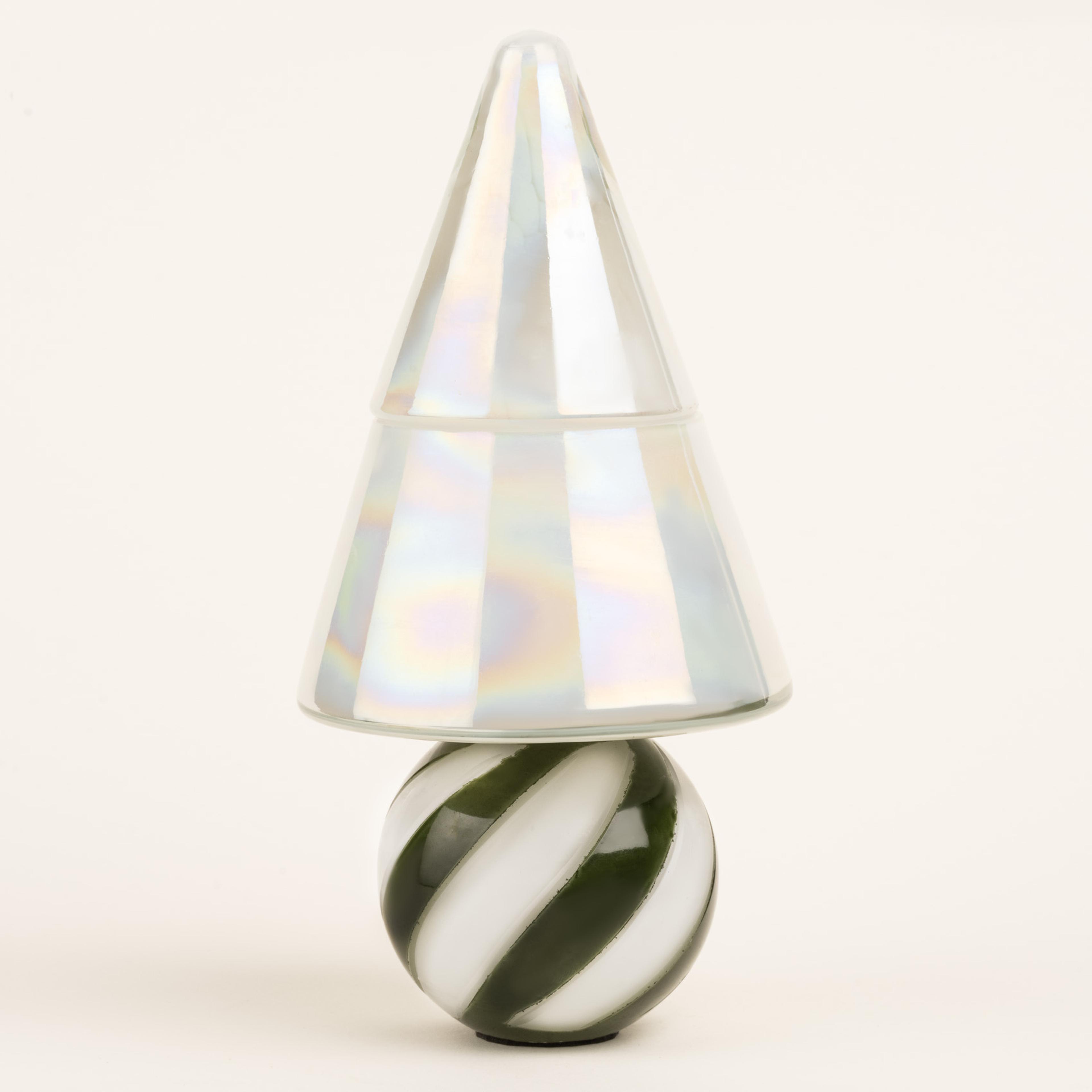 Aravalı Cam Dekoratif Kase 10x10x22 Cm Yeşil