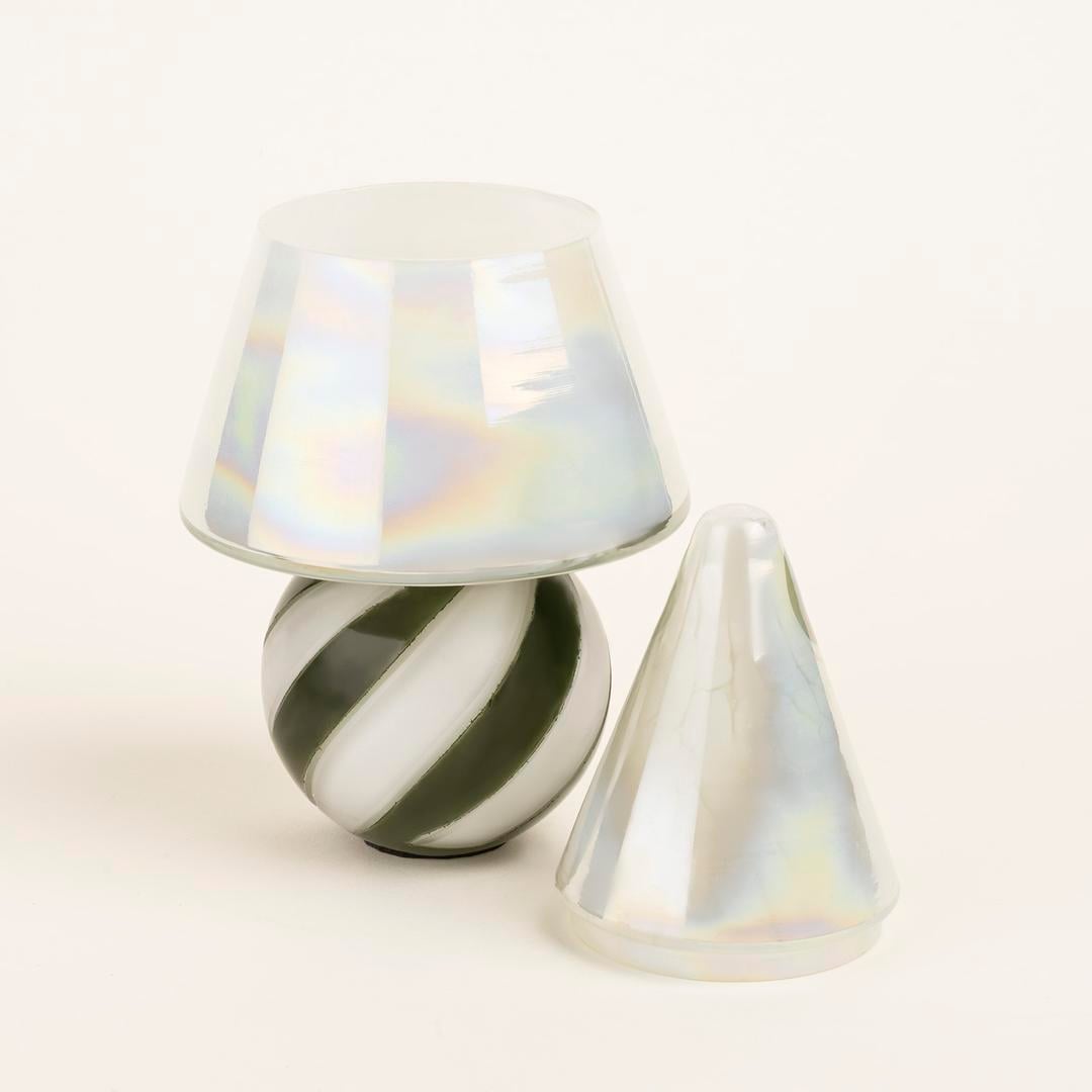 Aravalı Cam Dekoratif Kase 10x10x22 Cm Yeşil