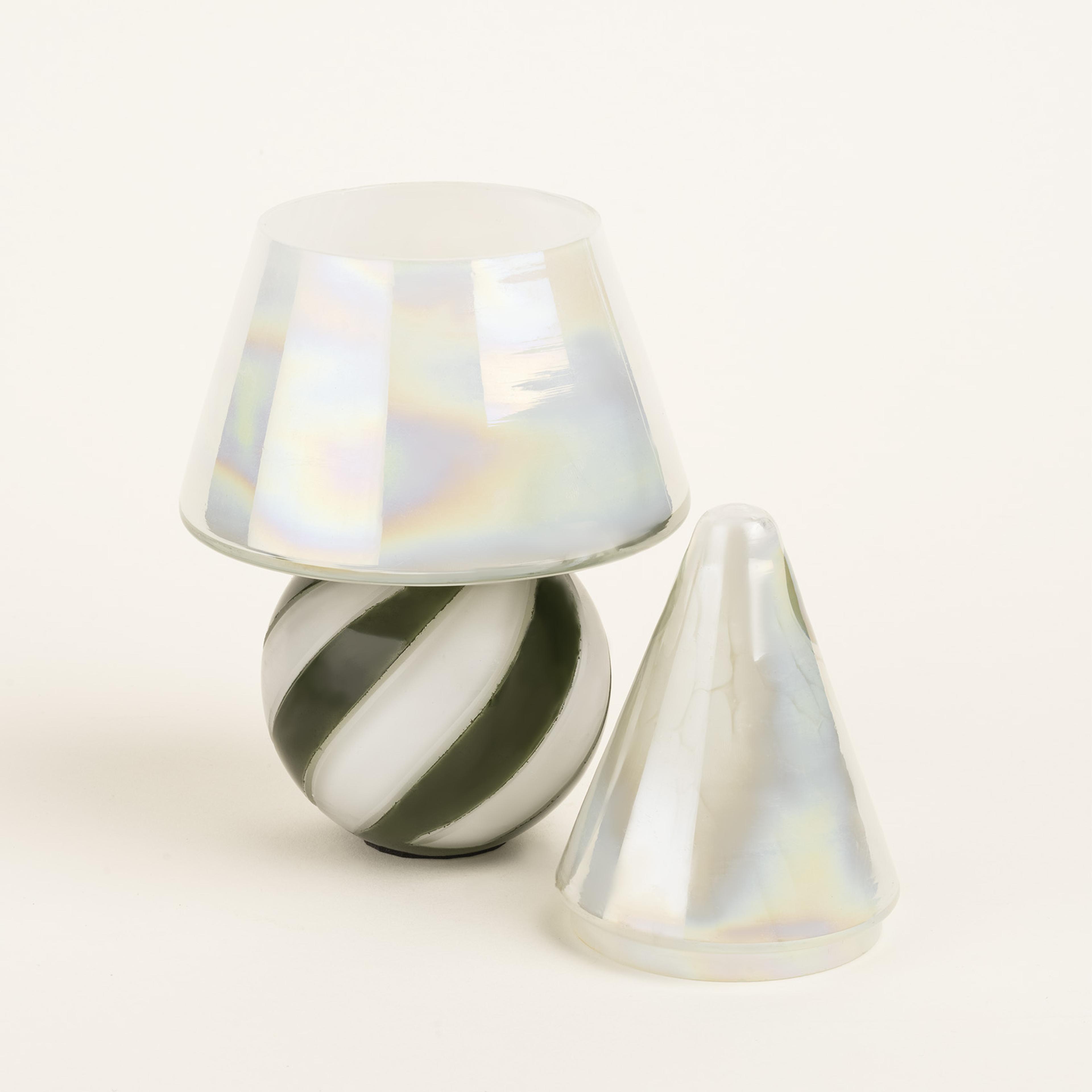 Aravalı Cam Dekoratif Kase 10x10x22 Cm Yeşil