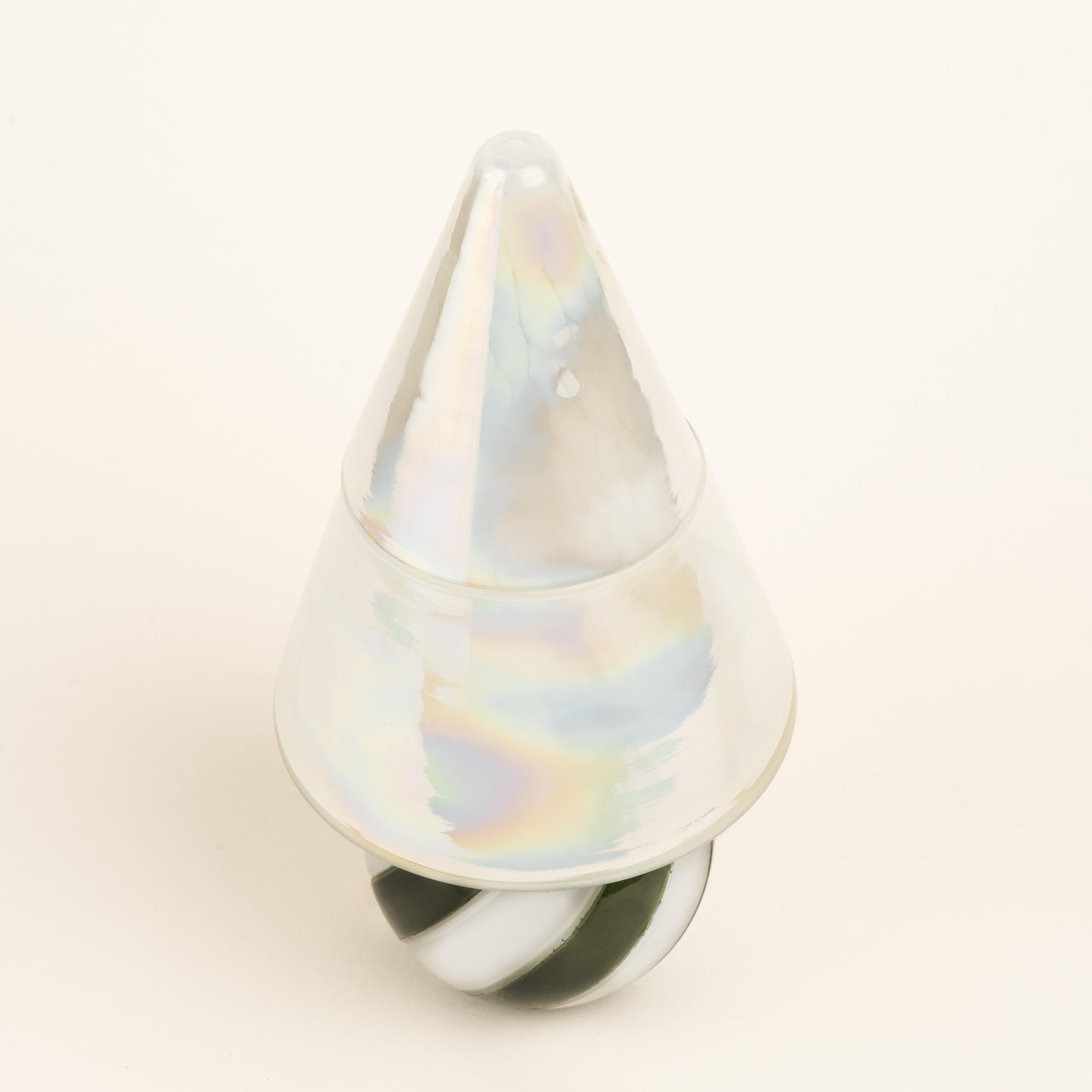 Aravalı Cam Dekoratif Kase 10x10x22 Cm Yeşil