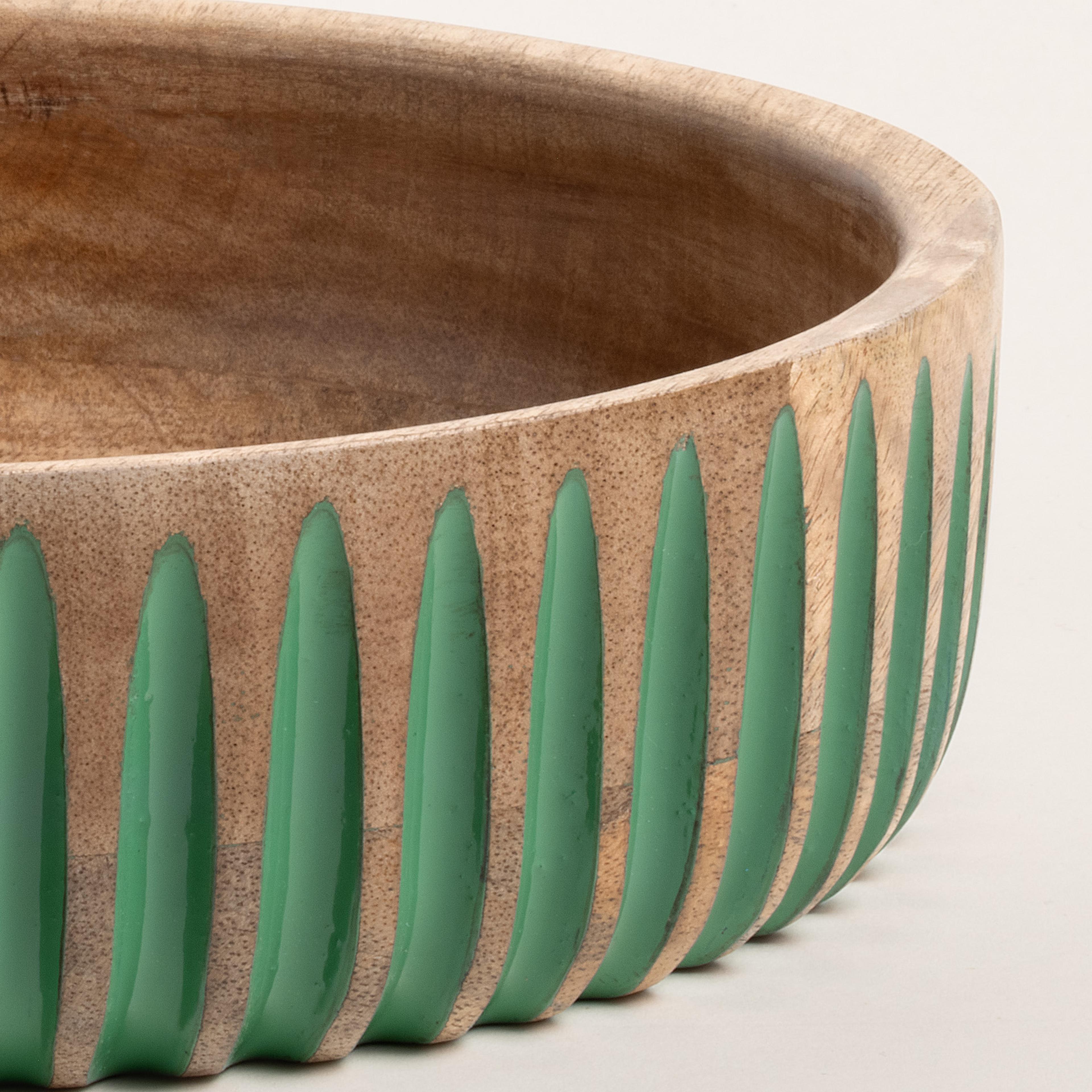 Lakrı Mango Ağacı Kase 25 Cm Yeşil