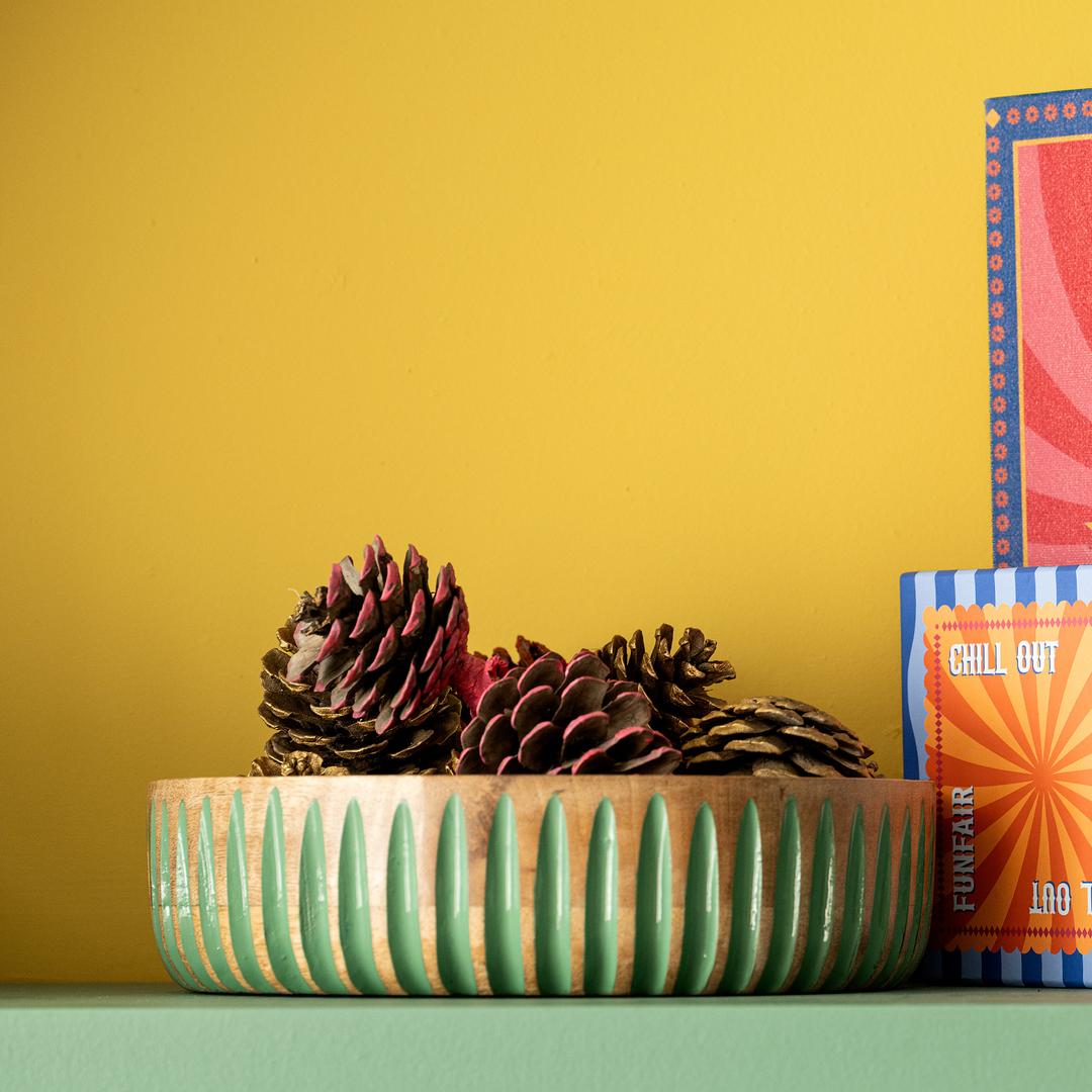 Lakrı Mango Ağacı Kase 25 Cm Yeşil