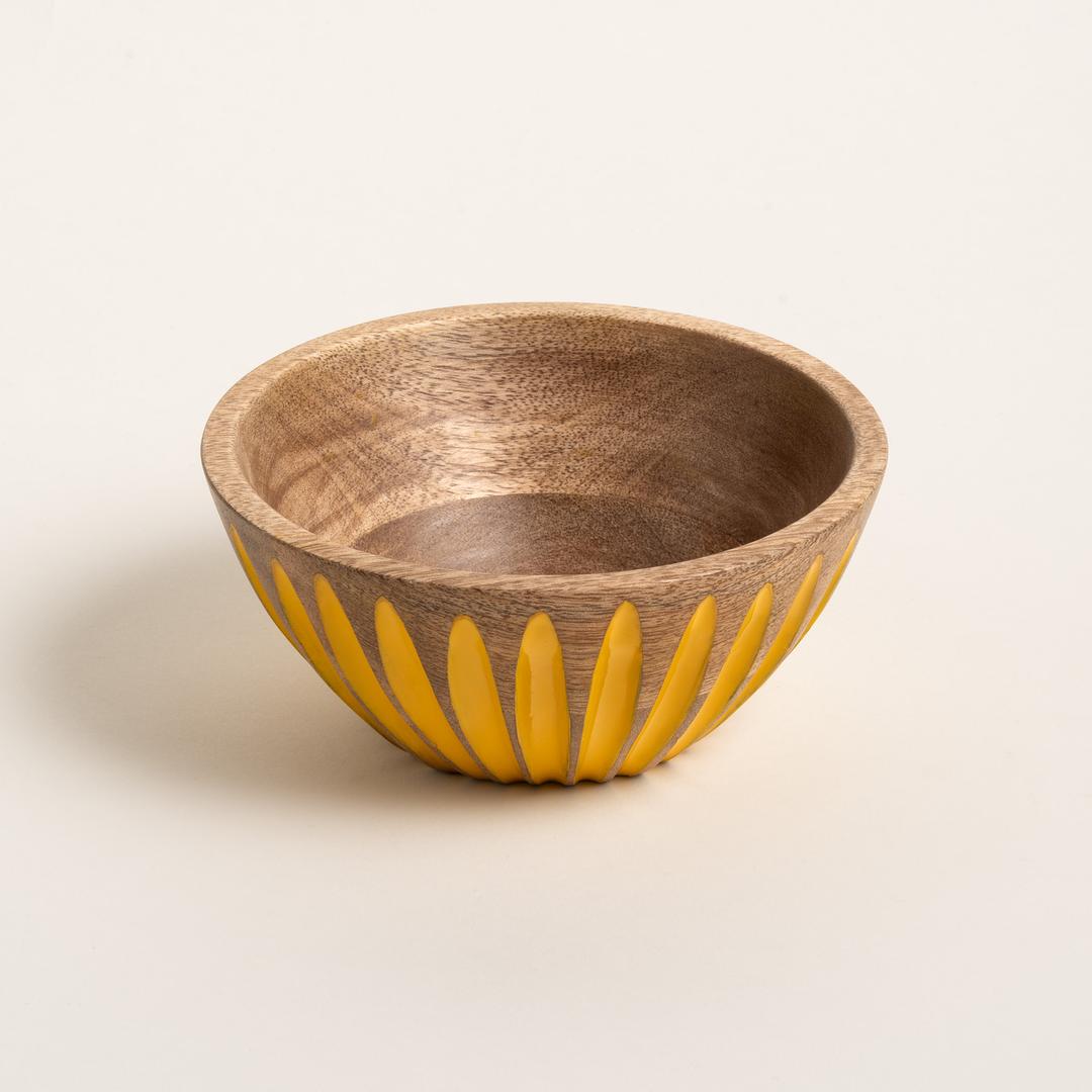 Lakrı Mango Ağacı Kase 15 Cm Sarı