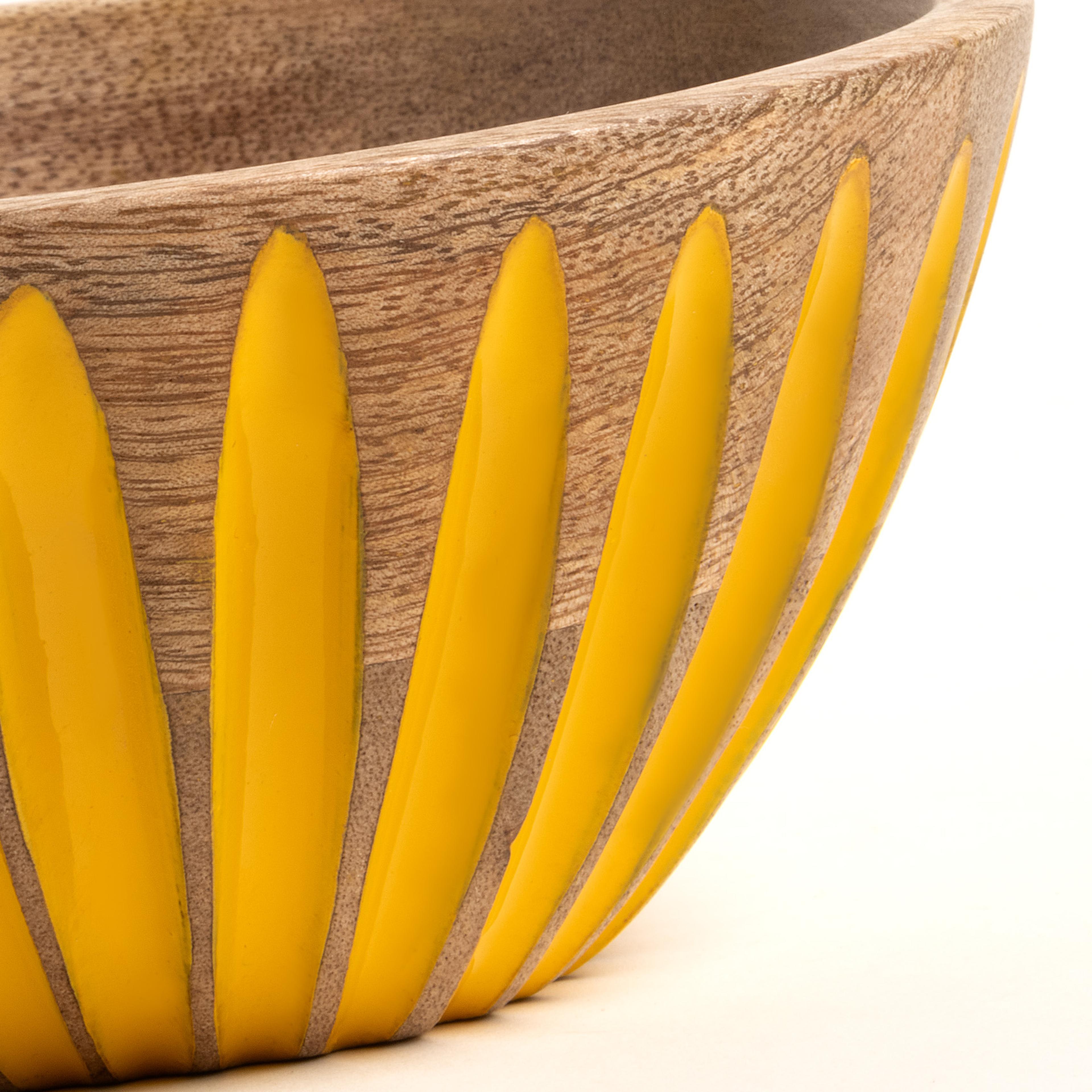 Lakrı Mango Ağacı Kase 15 Cm Sarı