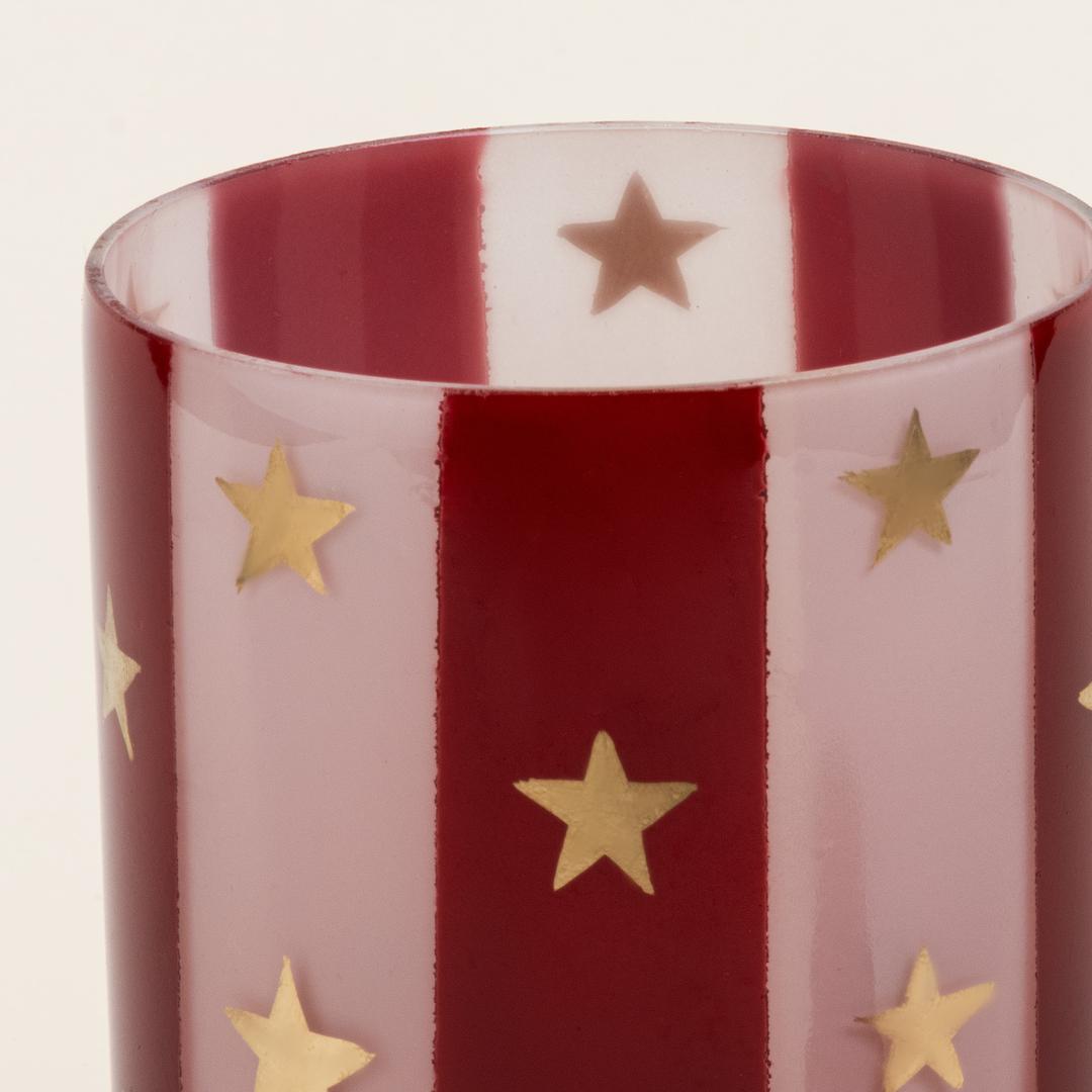 Aravalı Cam Dekoratif Kase 8x8x18 Cm Fuşya