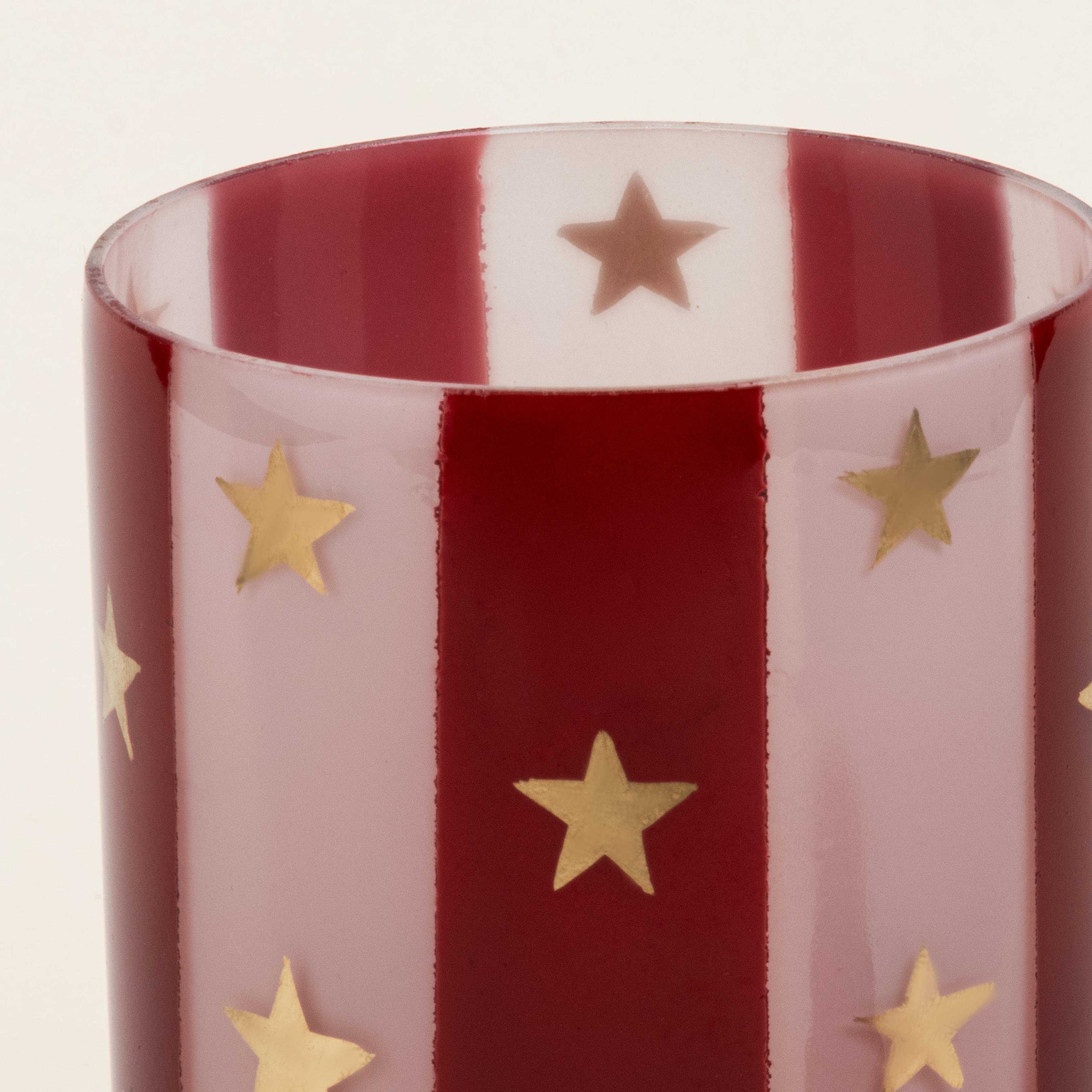 Aravalı Cam Dekoratif Kase 8x8x18 Cm Fuşya