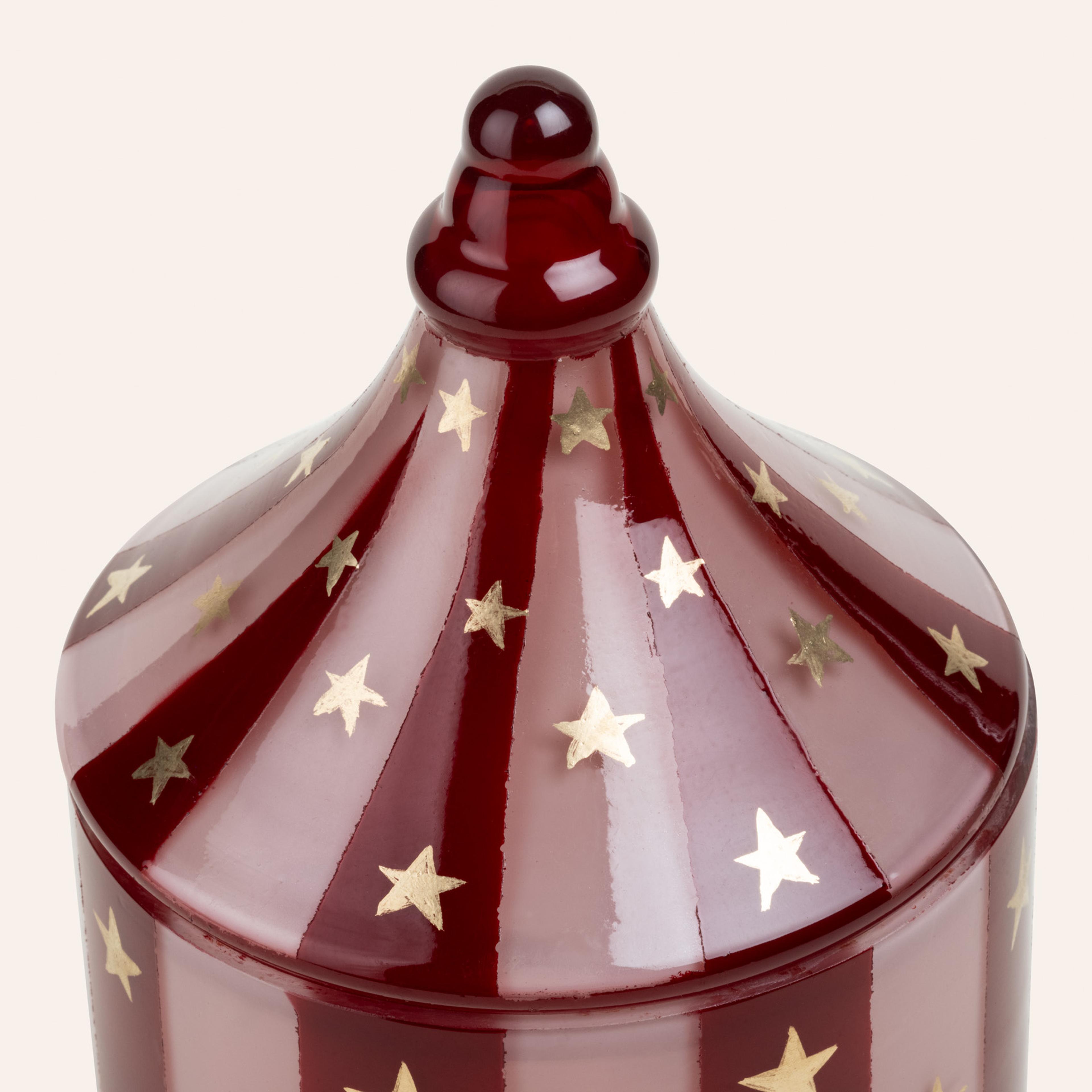 Aravalı Cam Dekoratif Kase 13x13x24 Cm Fuşya